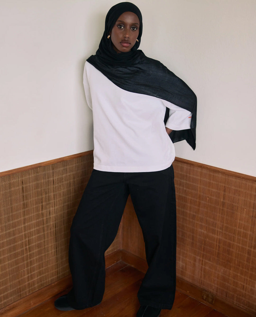Checks Downtown - Wide T-Shirt - White