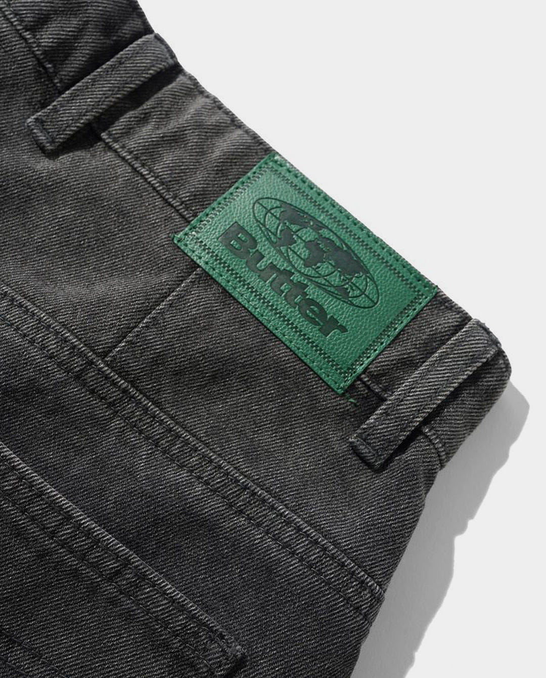 Butter Goods - Wide Cut Denim Jeans - Rinsed Black