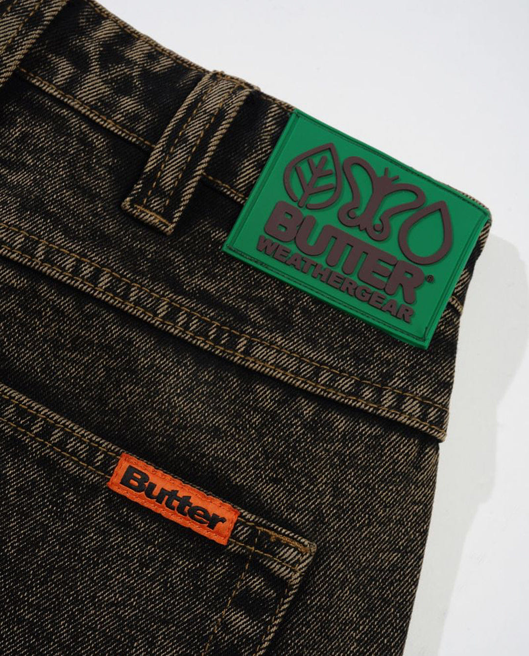 Butter Goods - Weathergear Denim Shorts - Brown Tint