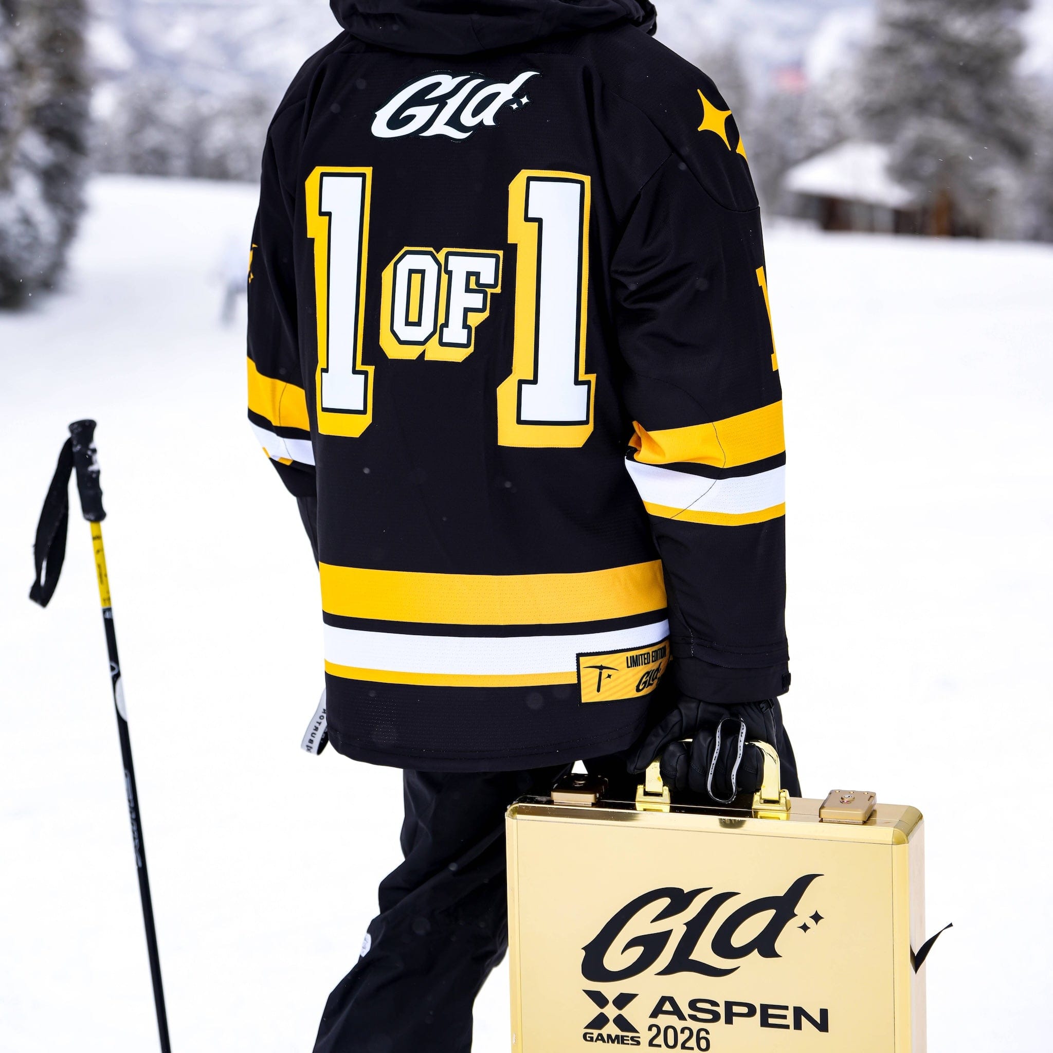 GLD Men GLD Black and Yellow Hockey Jersey
