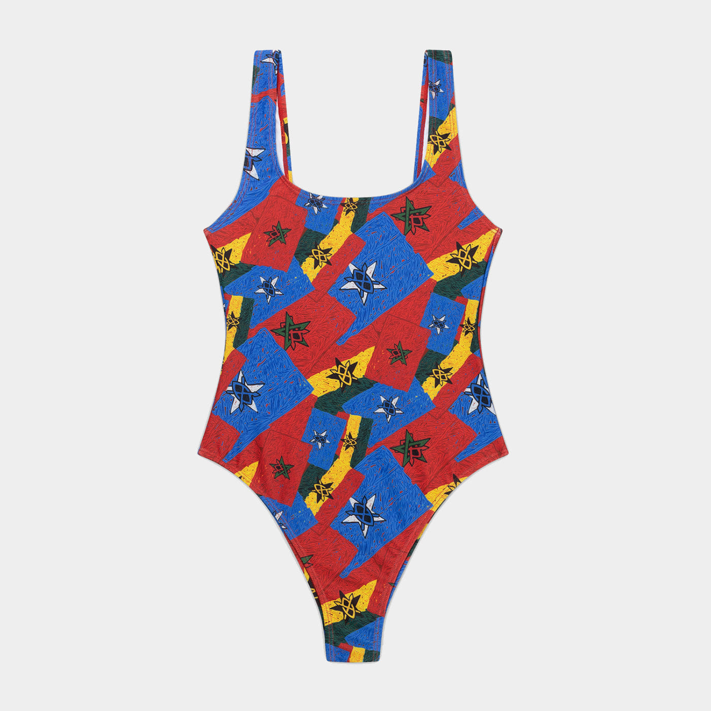Yellow Red Blue Yellow Flag Rerise Flag Swimsuit