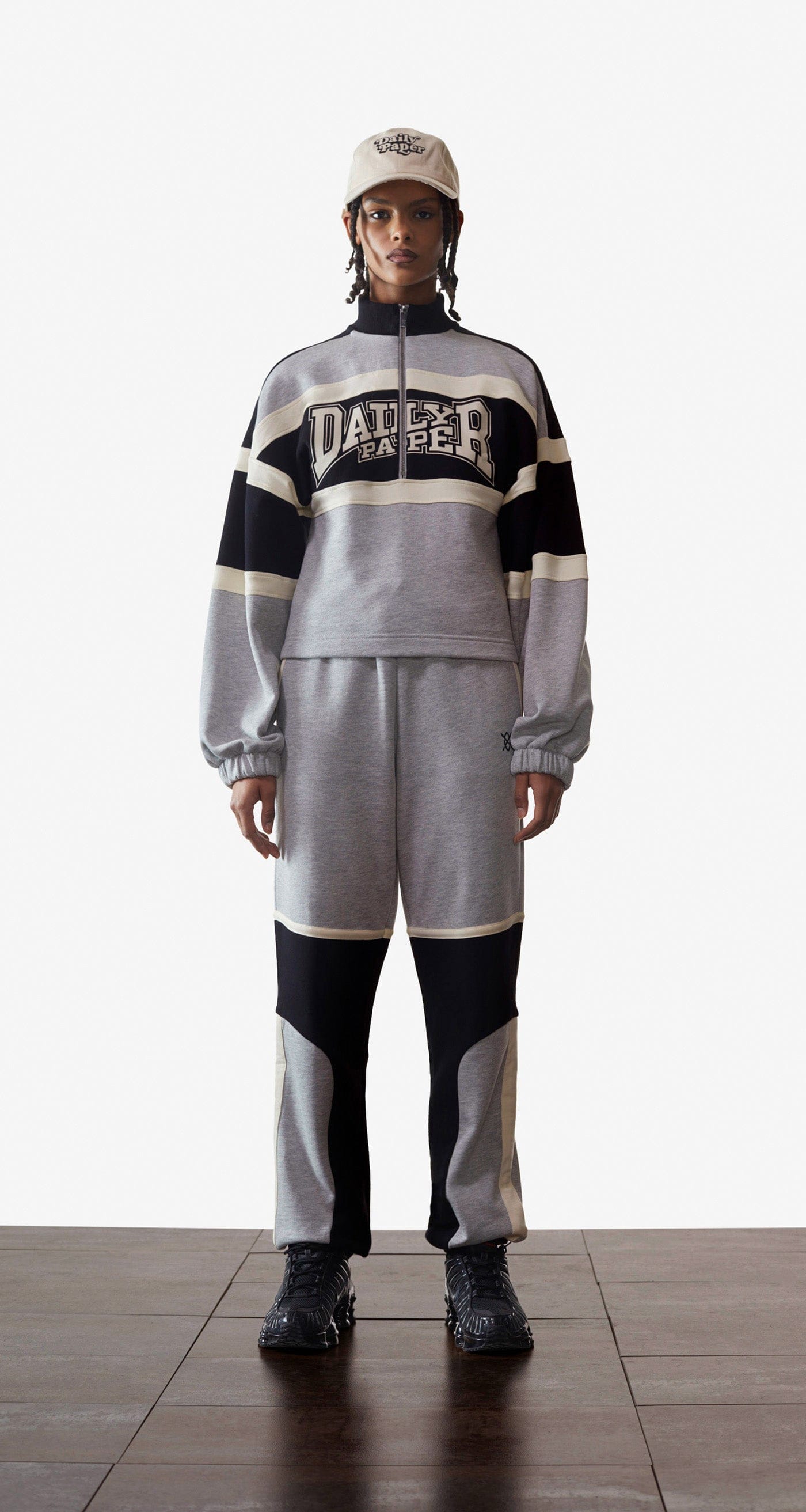 Daily Paper Overcast Beige Black Grey Melange Nabila Trackpants