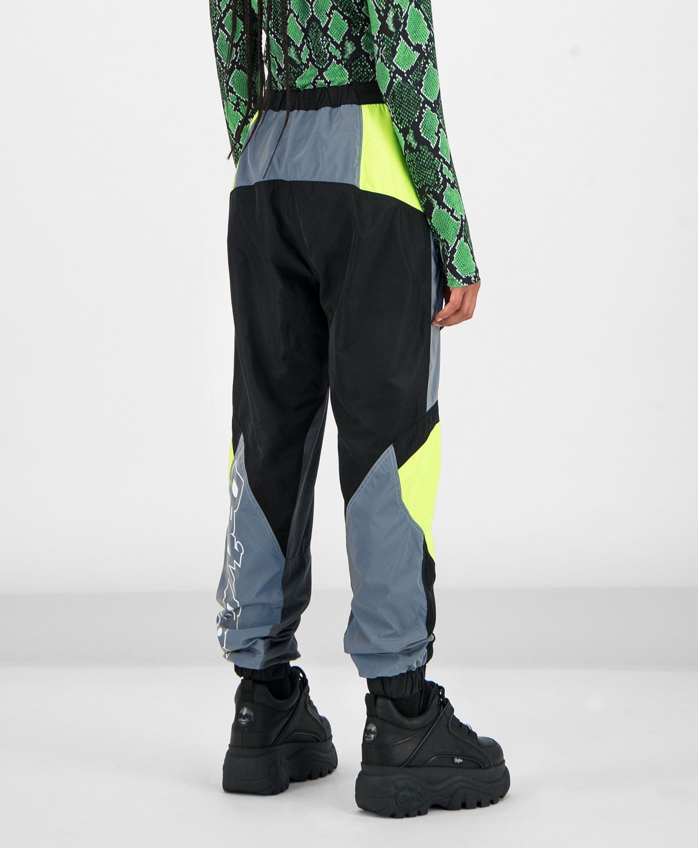 Yellow Grey Girt Pants