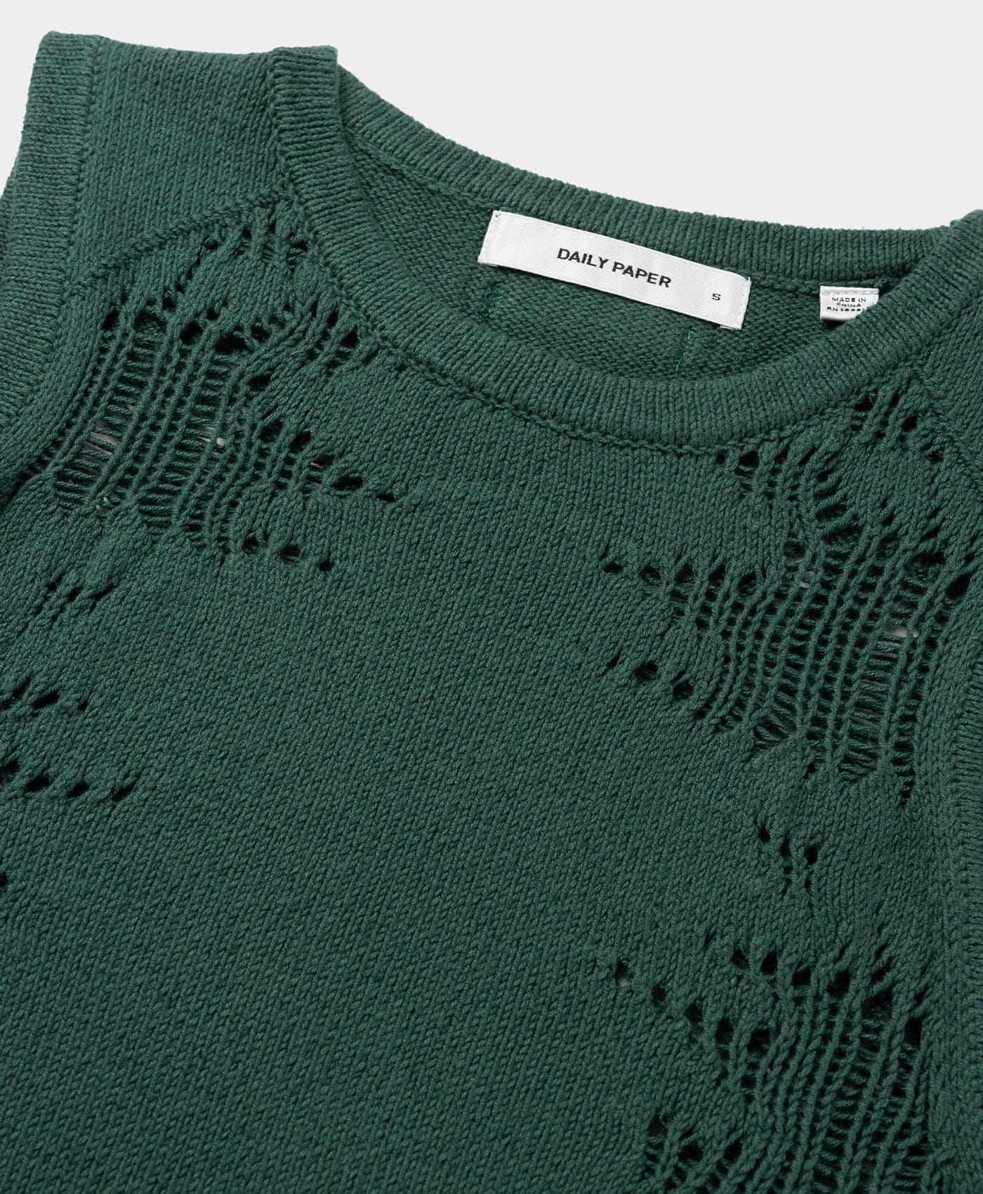 Daily Paper Bistro Green Asymmetric Ladder Dress