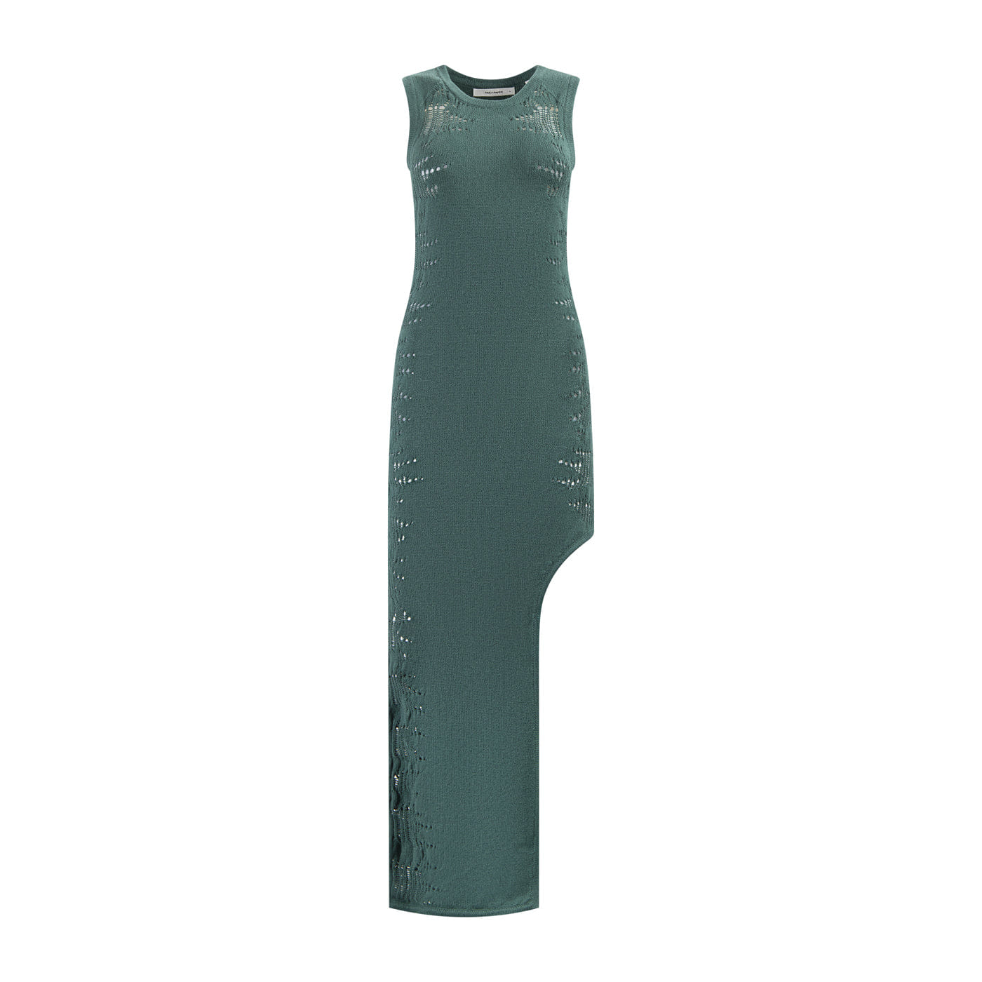 Daily Paper Bistro Green Asymmetric Ladder Dress