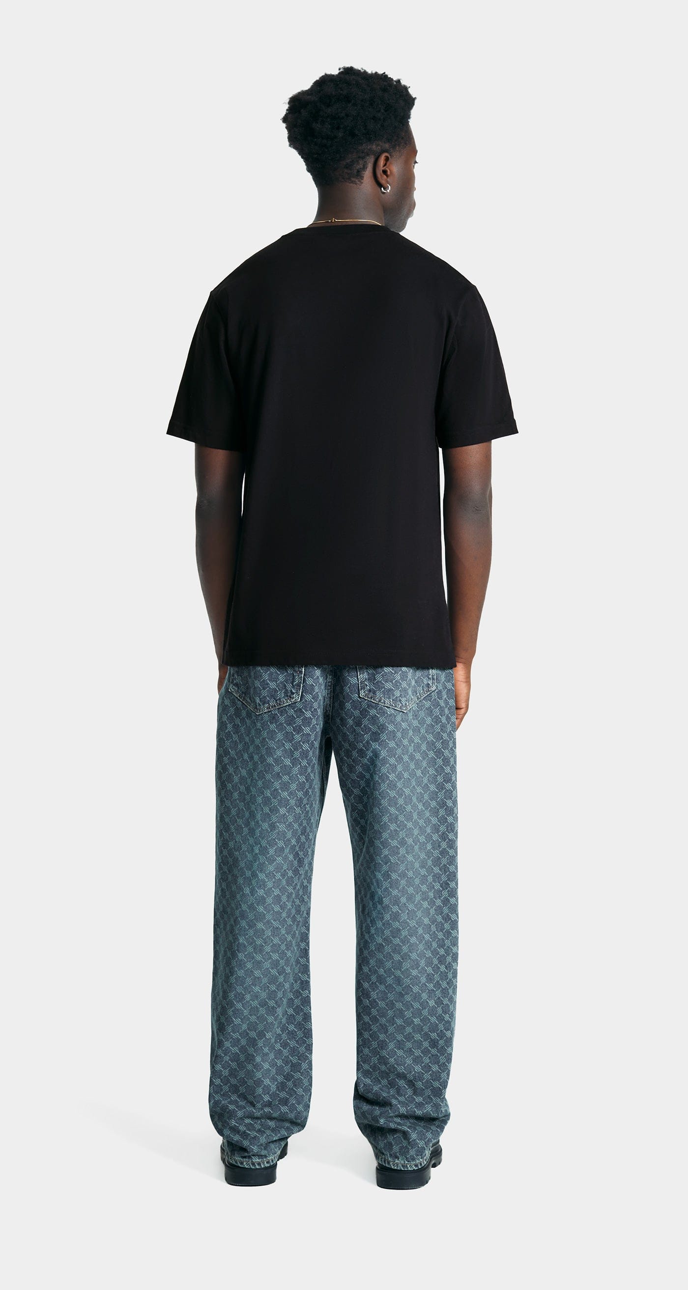 Monogram Sand Blue Amba Monogram Relaxed Jeans