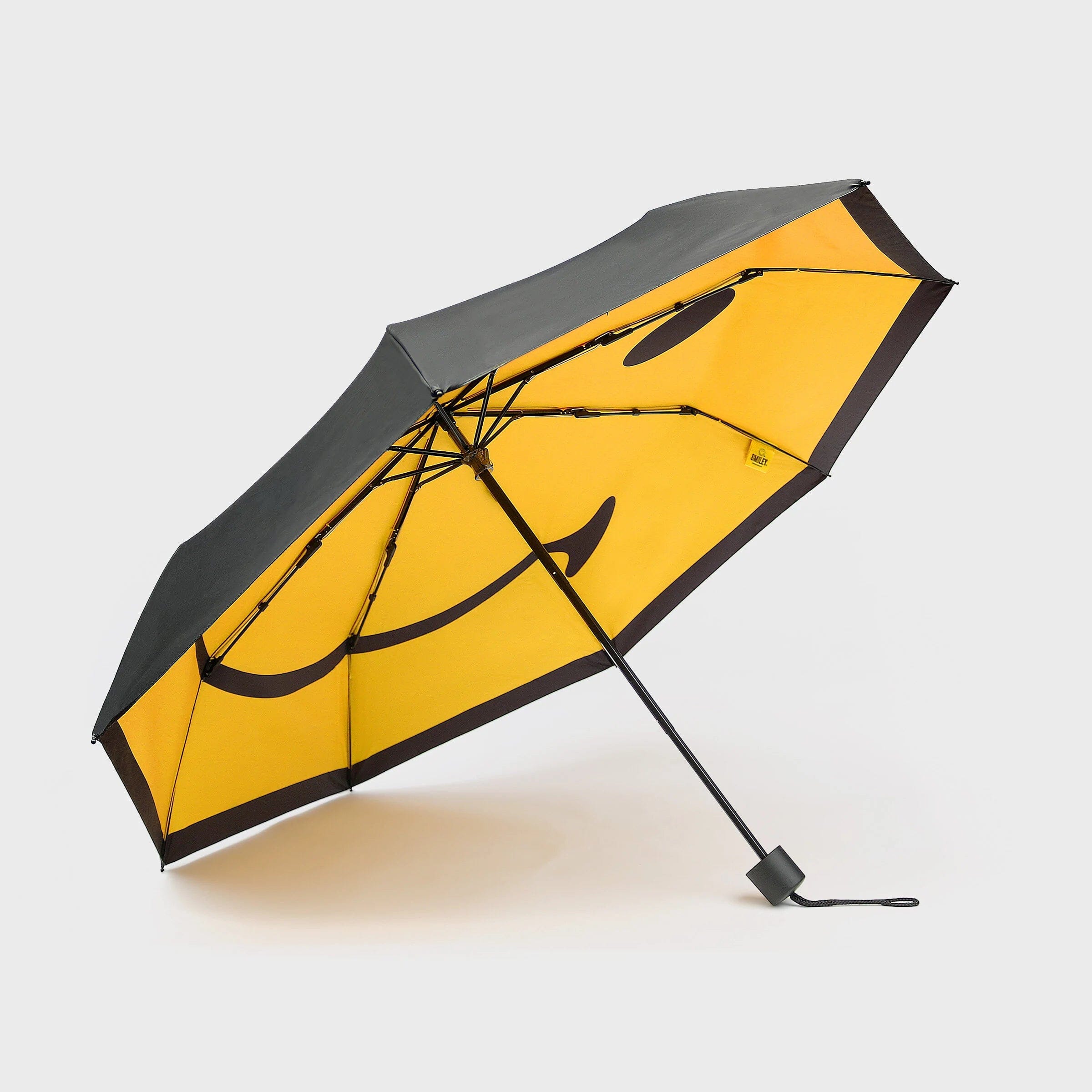 Suck UK Smiley Umbrella - Black / Yellow