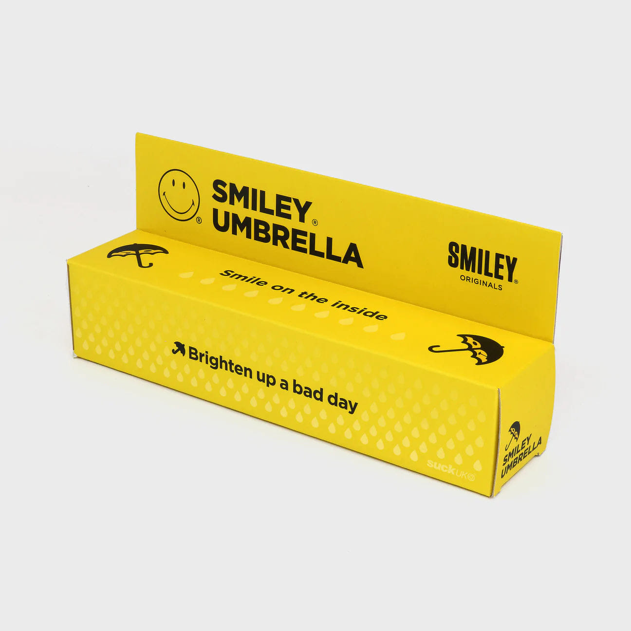 Suck UK Smiley Umbrella - Black / Yellow