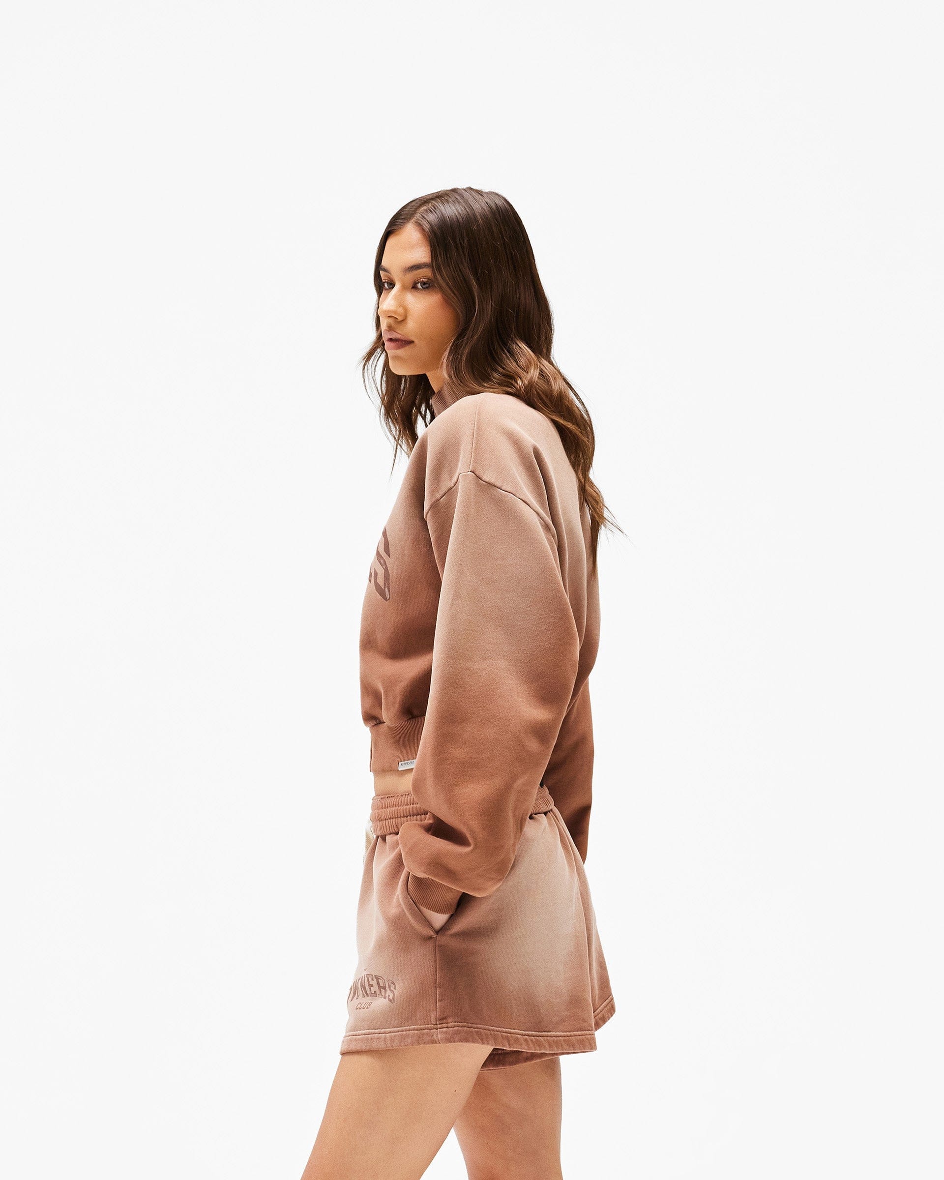 Womens Owners Club Represent Owners Club Zip Funnel Neck - Sienna