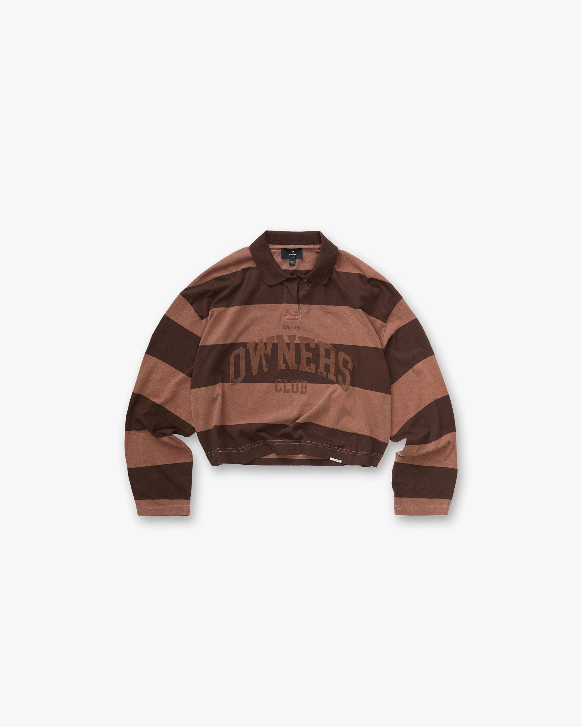 Womens Owners Club Represent Owners Club Stripe Rugby Polo - Sienna