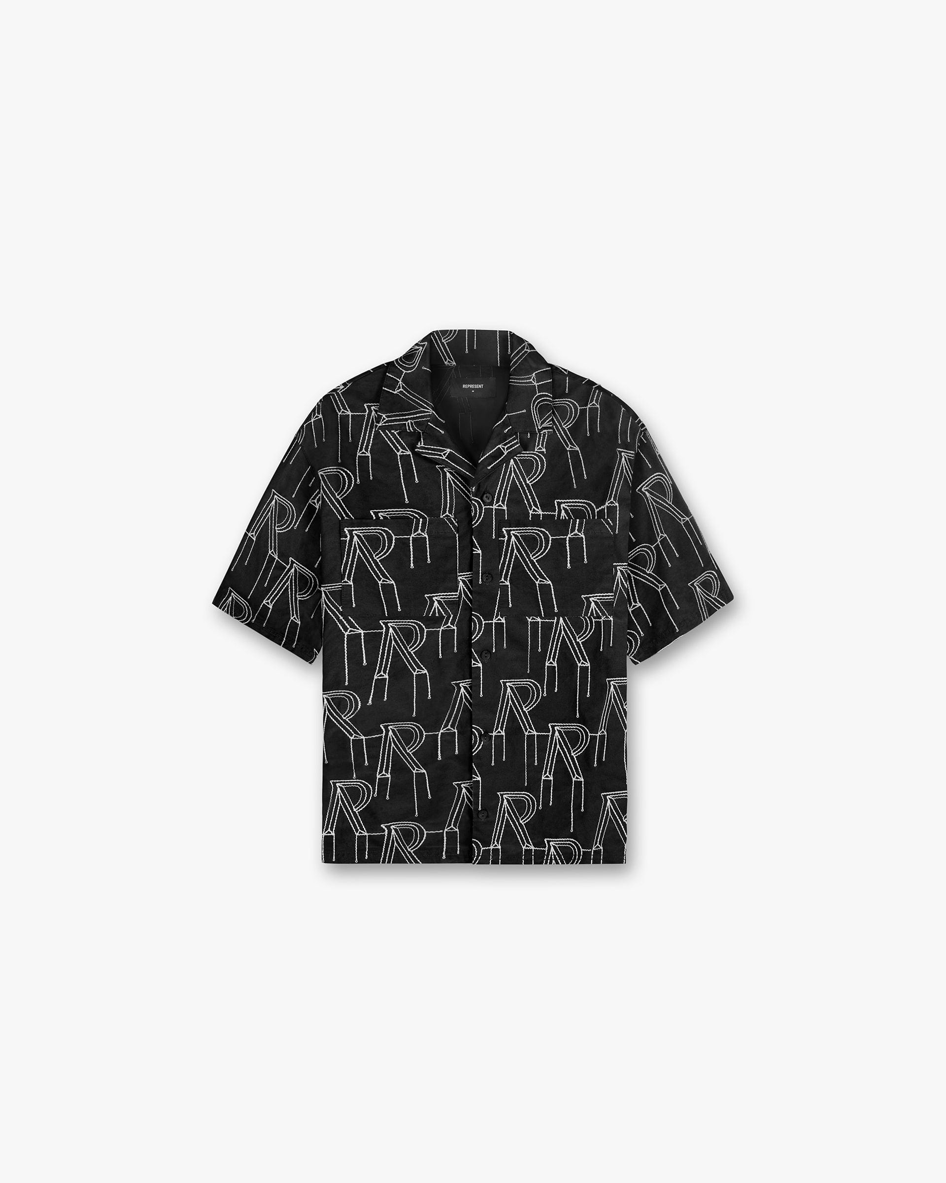 SS24 Embroidered Initial Overshirt - Black