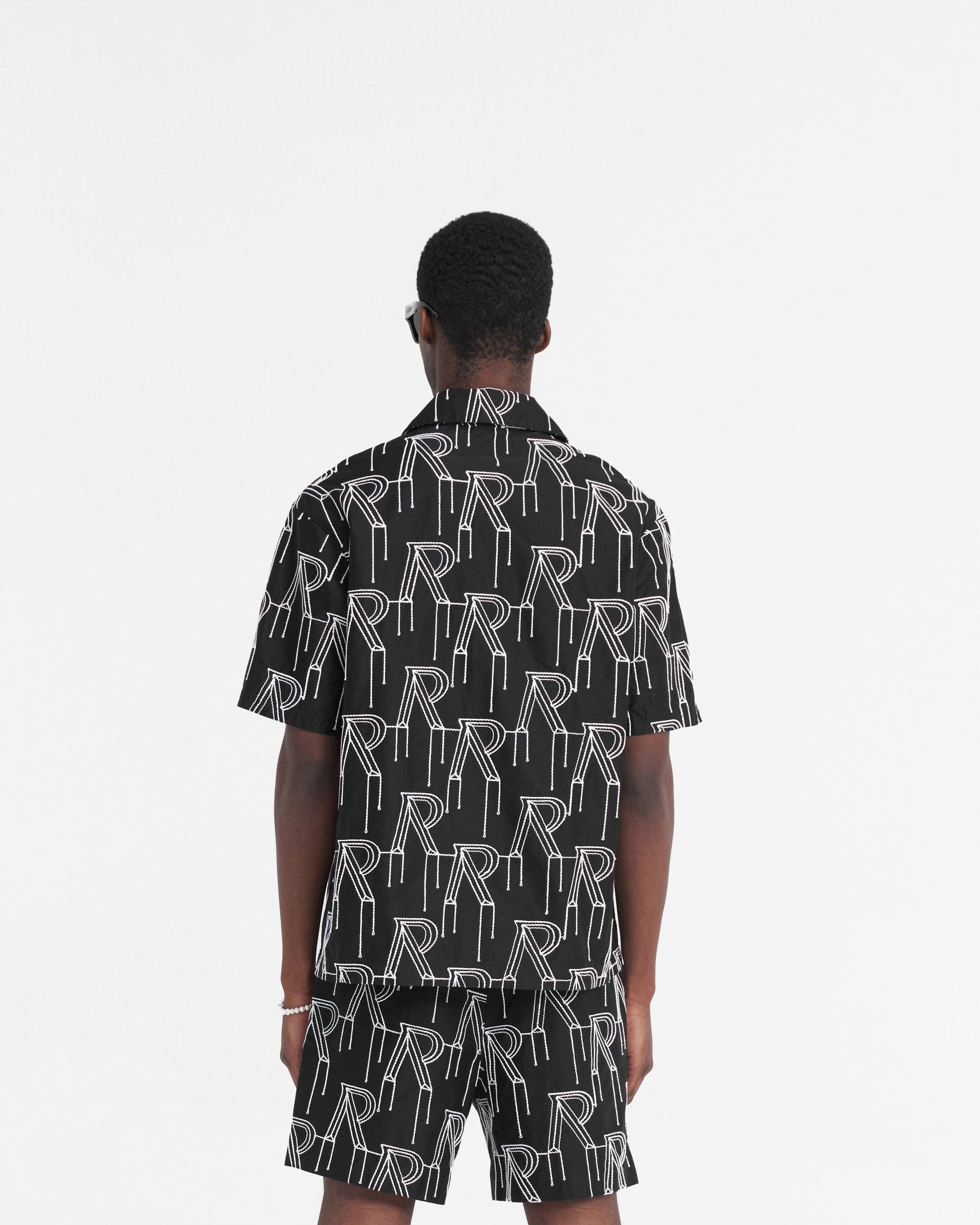 SS24 Embroidered Initial Overshirt - Black