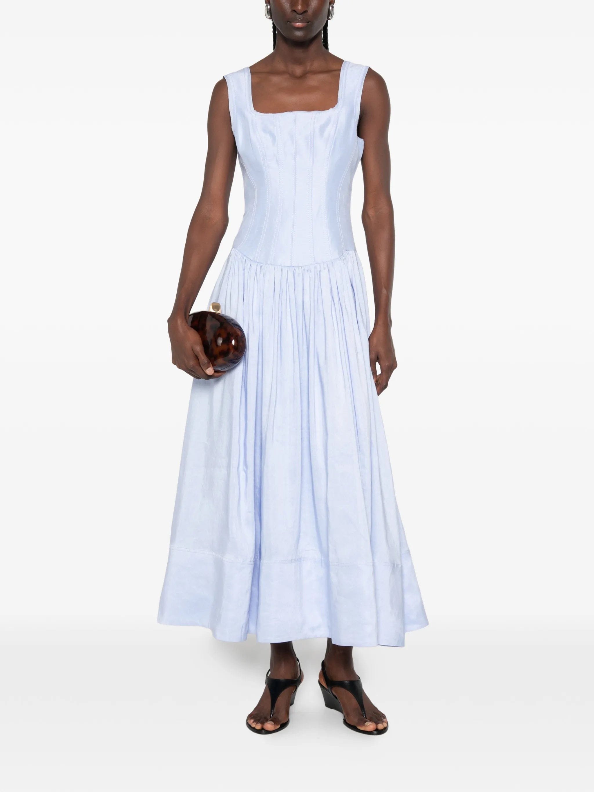 Aje Spirelle panelled midi dress