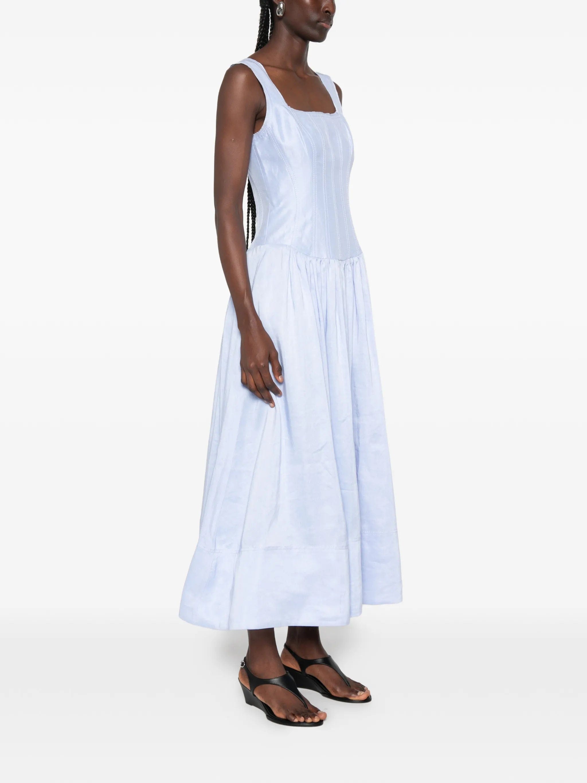 Aje Spirelle panelled midi dress
