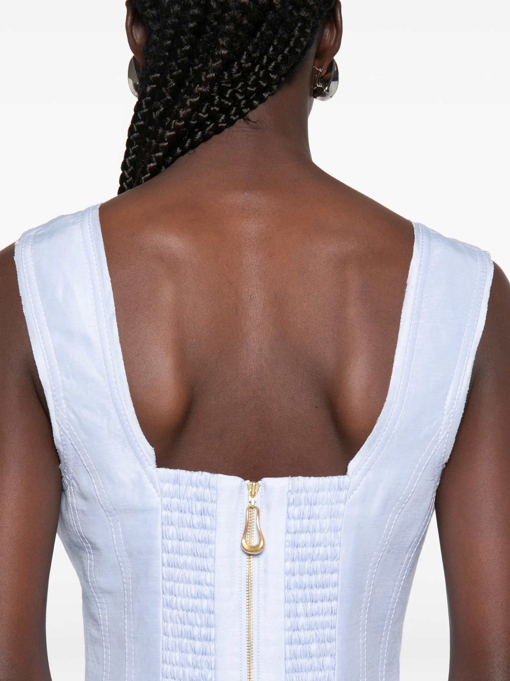 Aje Spirelle panelled midi dress
