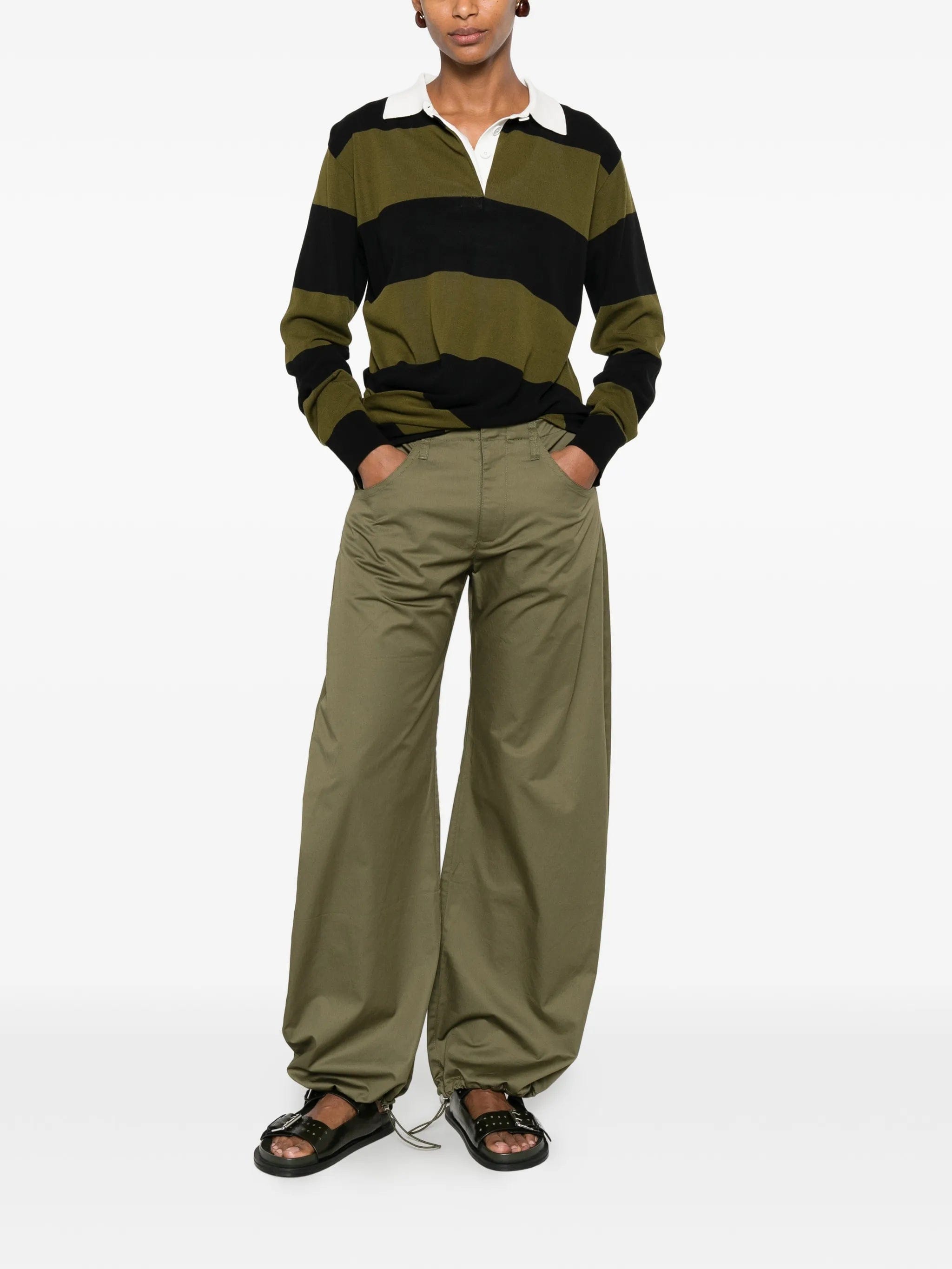EB Denim Isla Cinch belt - loop pocket trousers