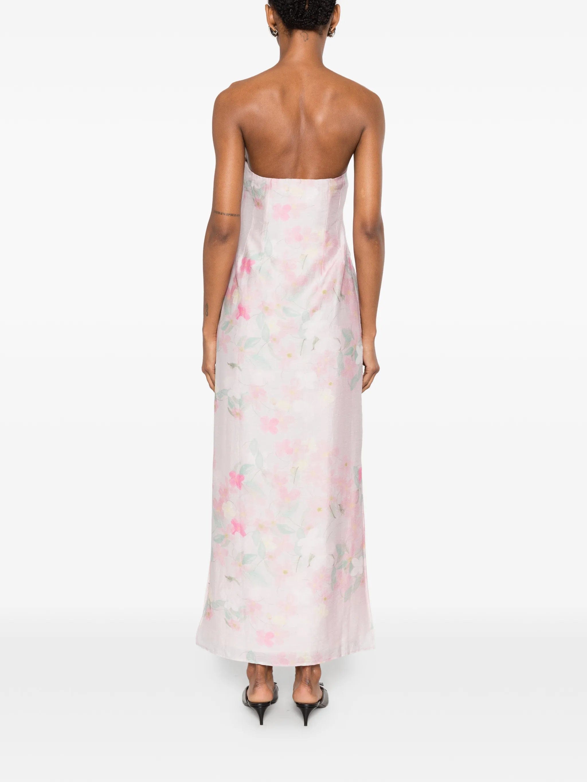 Bernadette Elora floral - print strapless midi dress