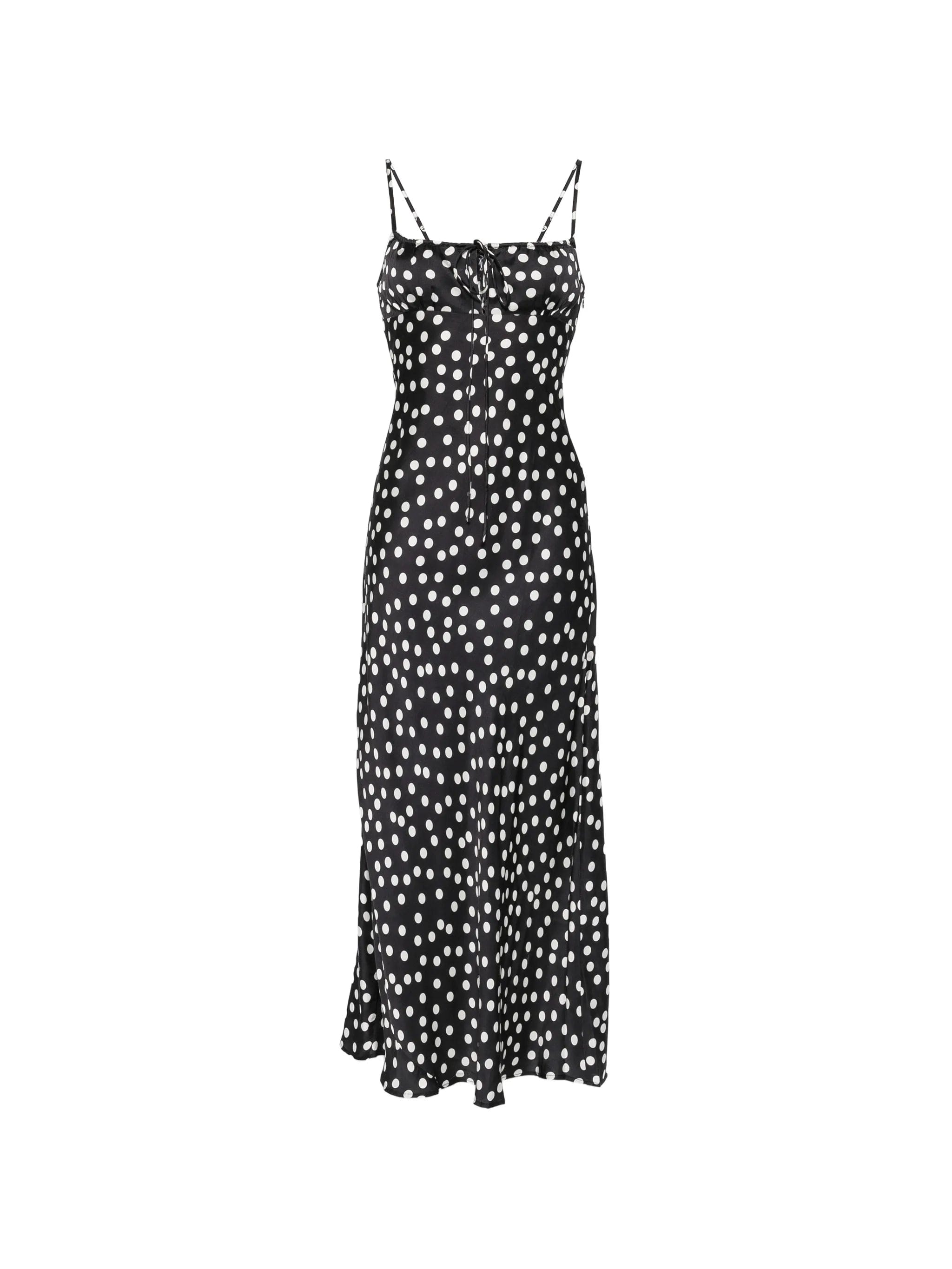 Leslie Amon polka - dot slip dress