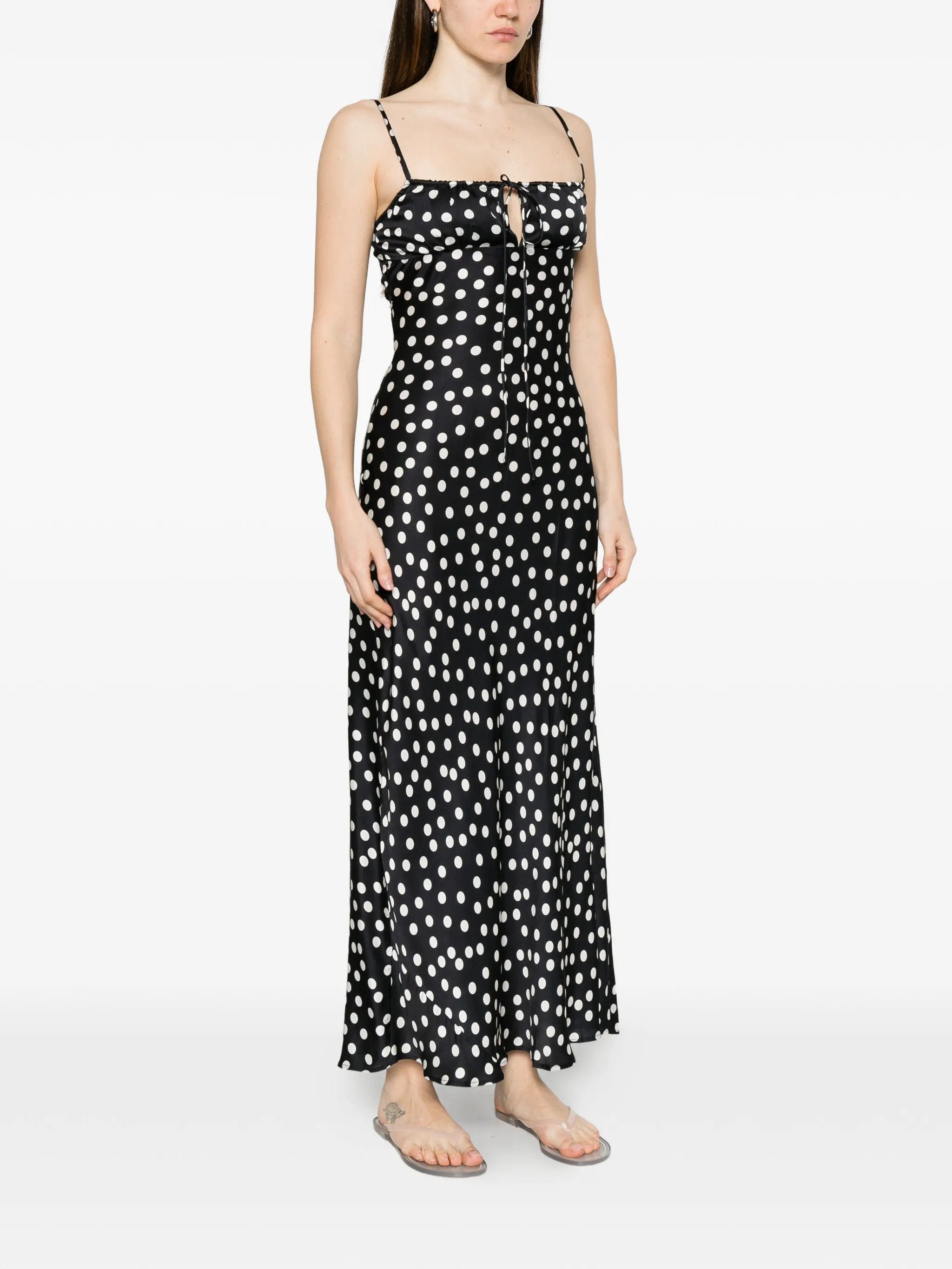 Leslie Amon polka - dot slip dress