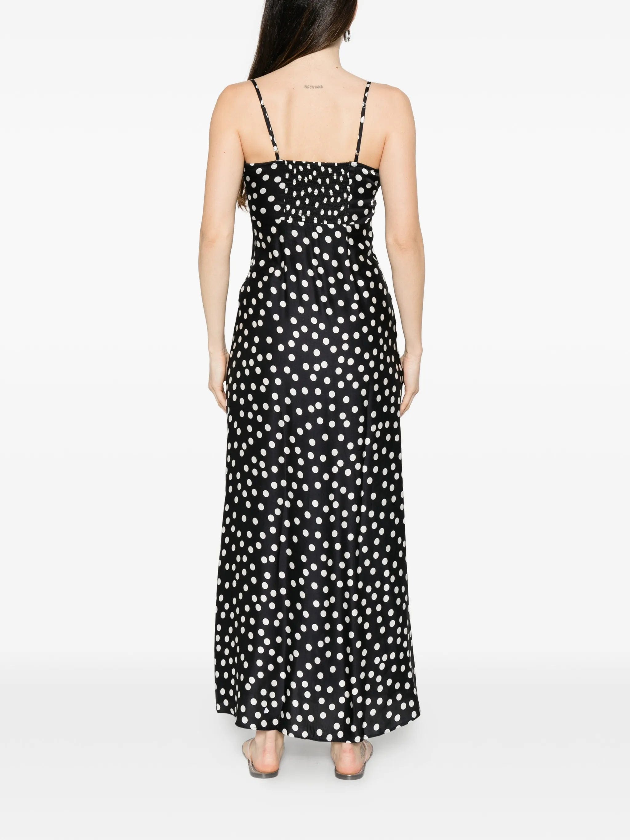 Leslie Amon polka - dot slip dress