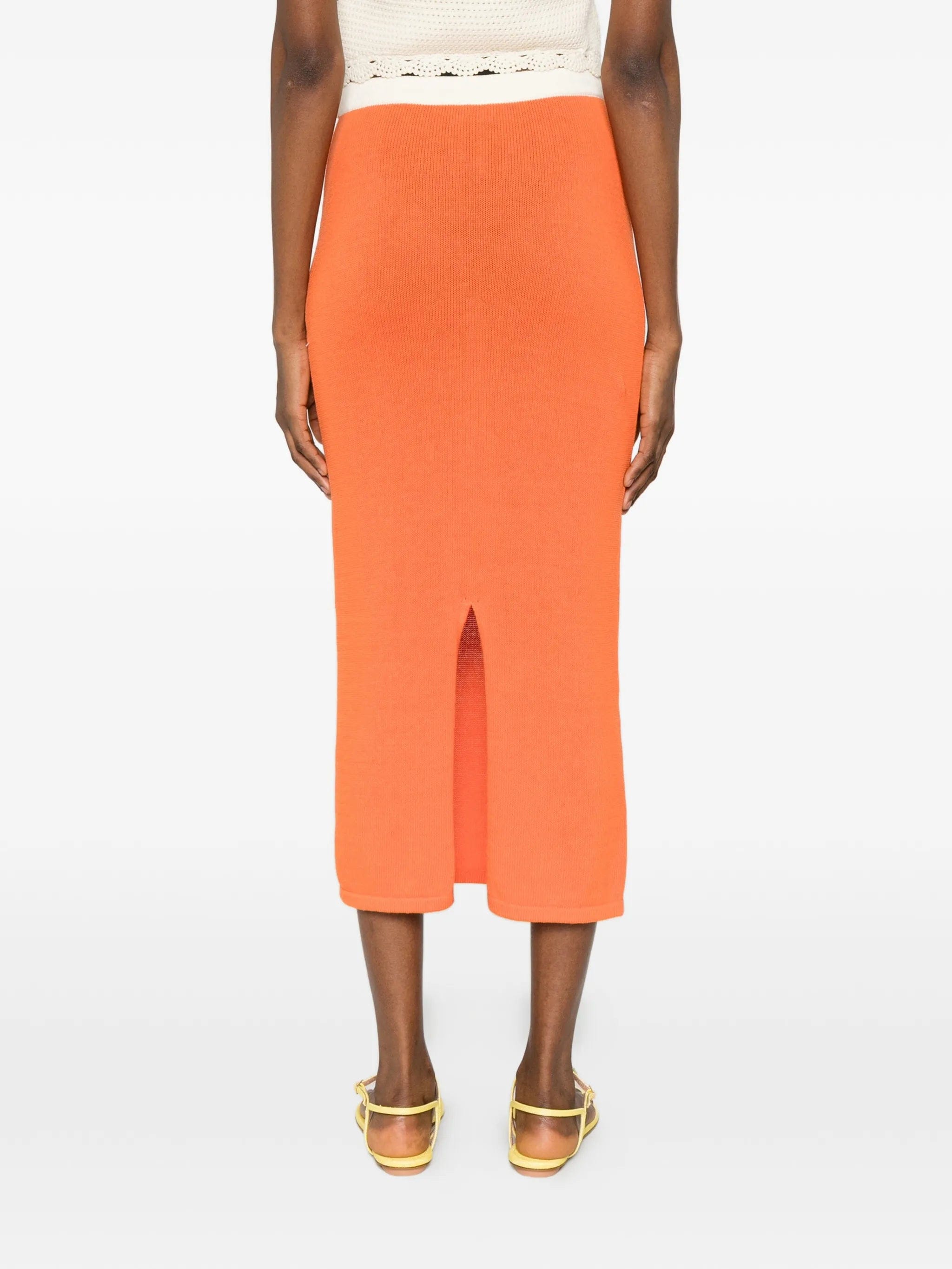Leslie Amon Noelle drawstring midi skirt
