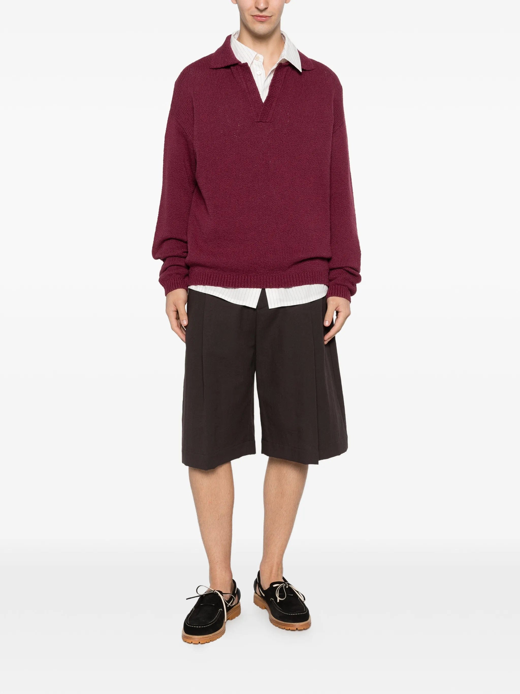A Kind of Guise Marabou V - neck sweater