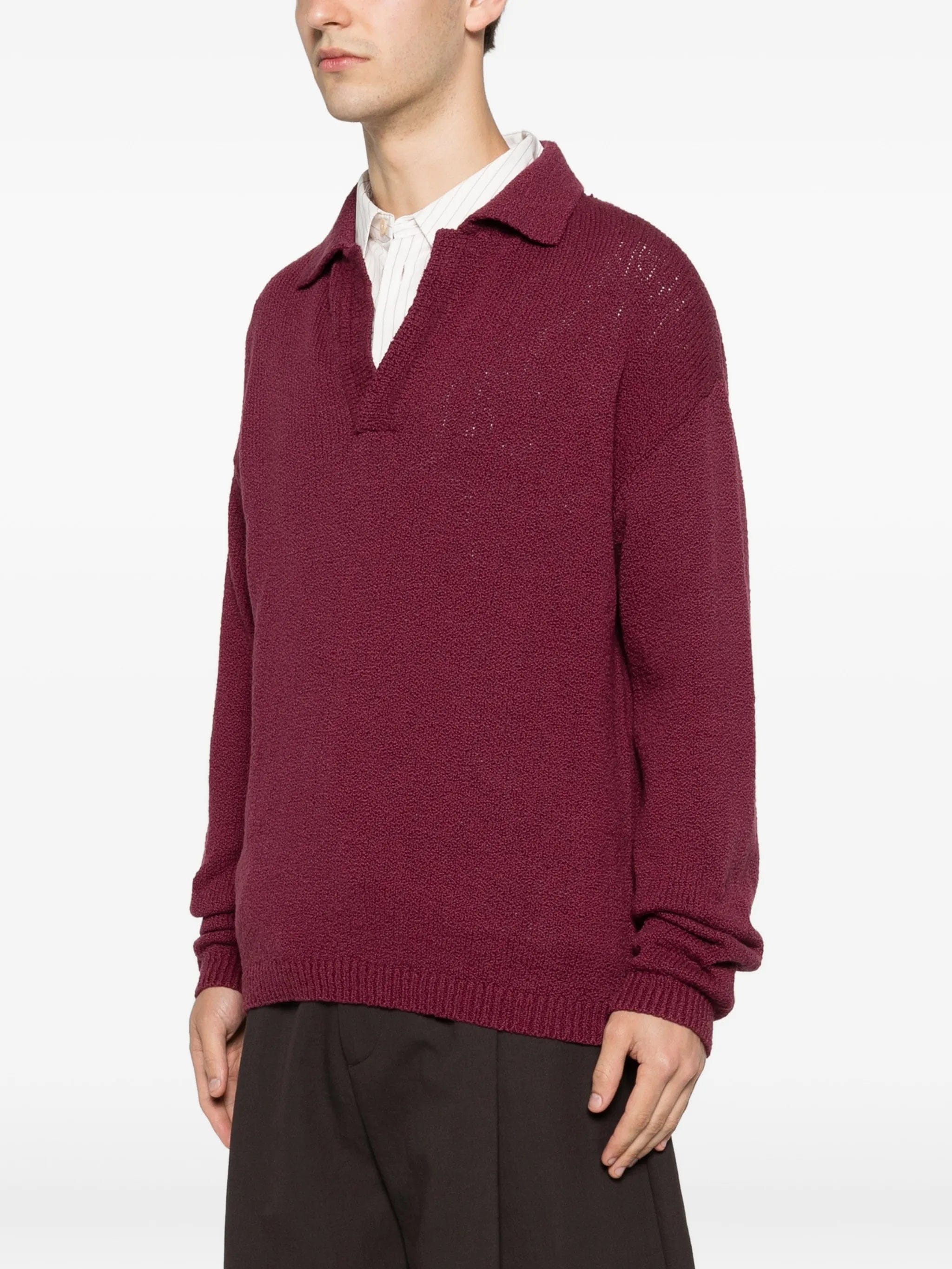 A Kind of Guise Marabou V - neck sweater