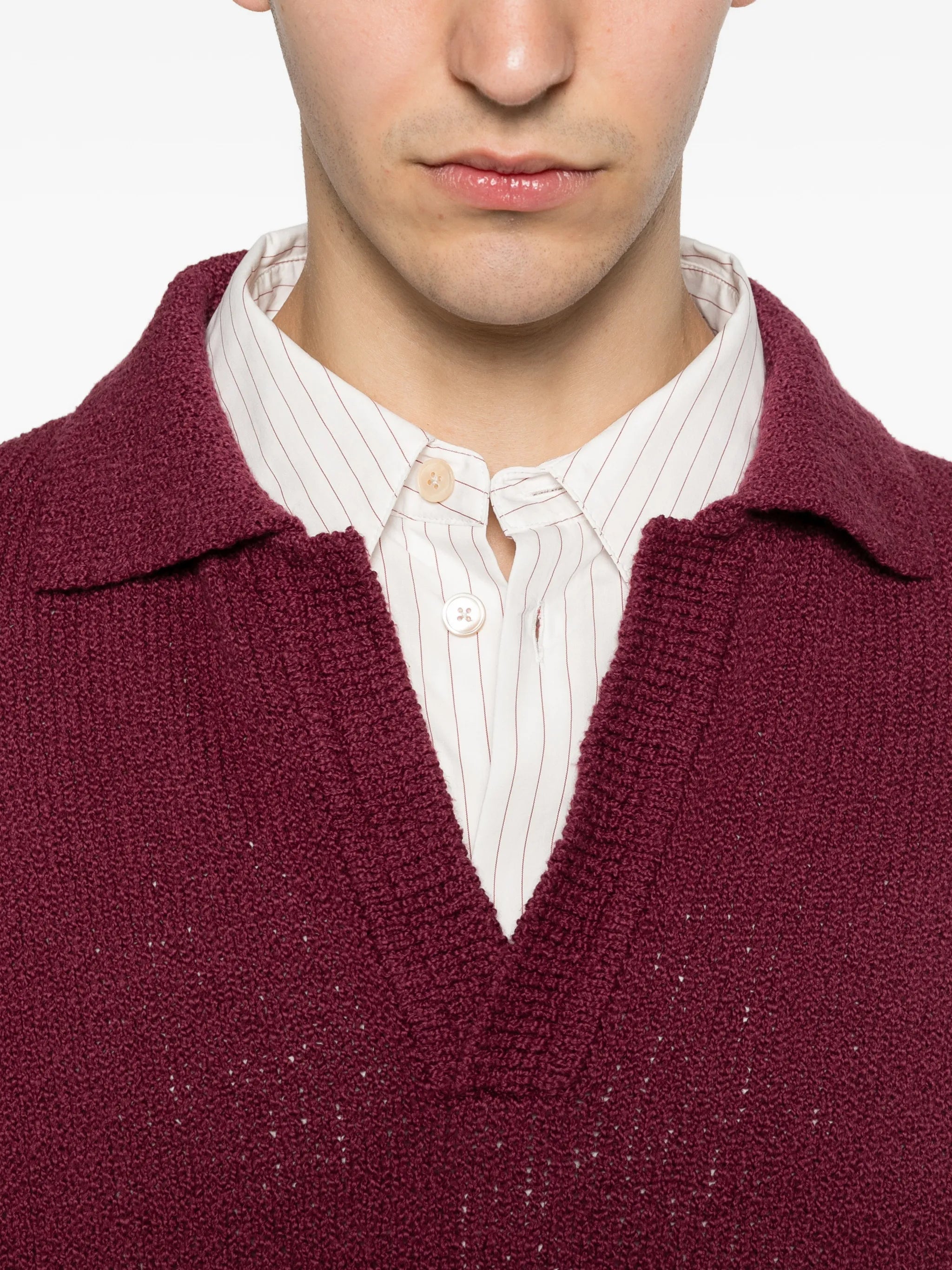 A Kind of Guise Marabou V - neck sweater