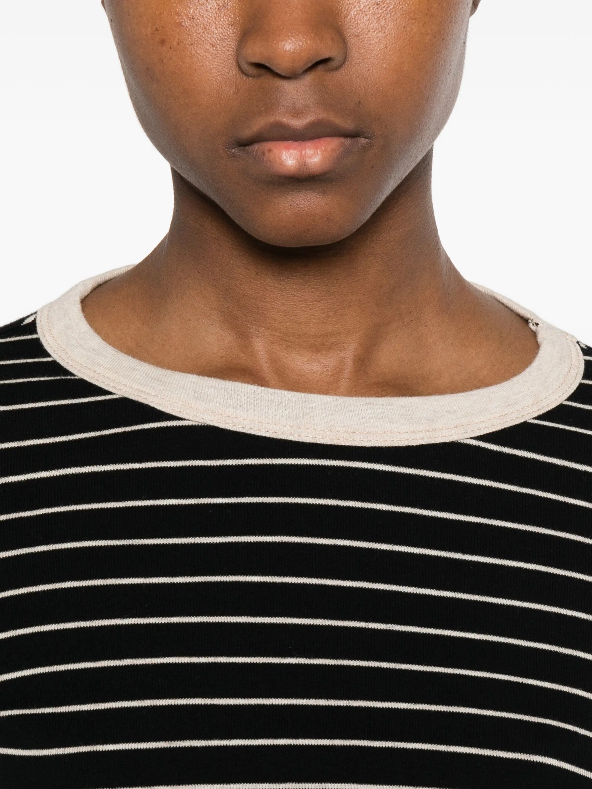 Enza Costa striped long - sleeved cotton T - shirt