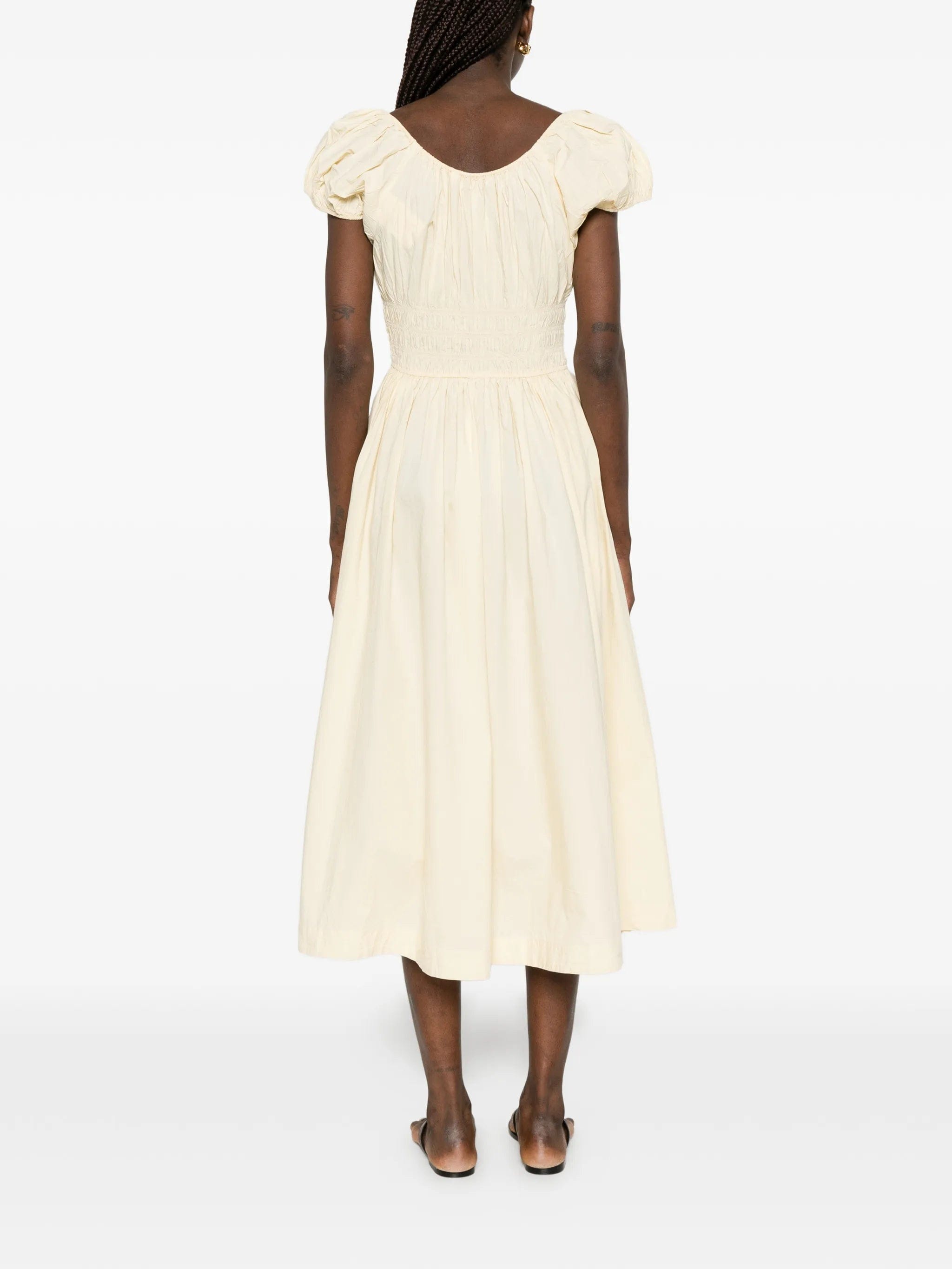 DÔEN Quinn puff - sleeves midi dress