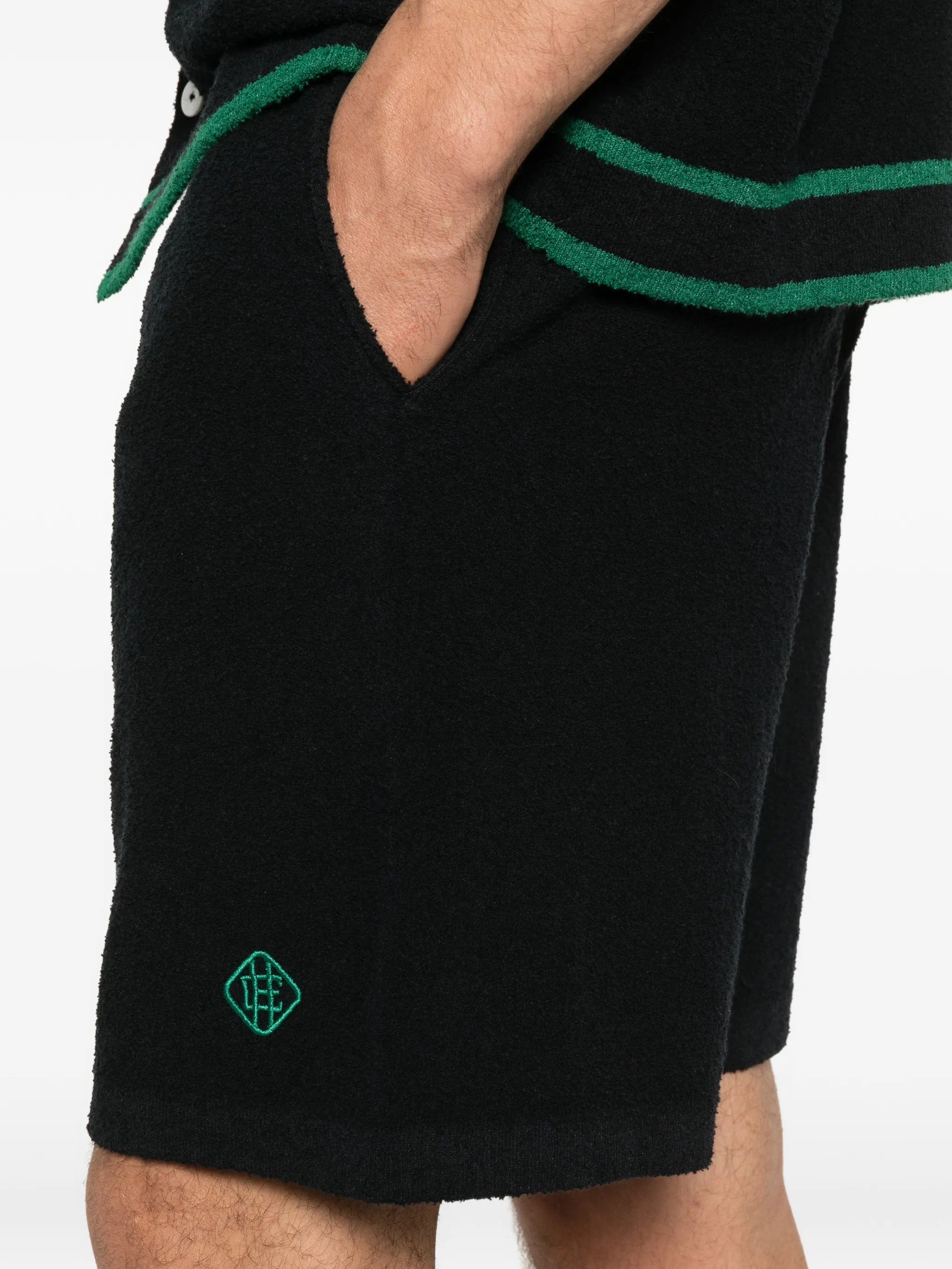 CHÉ Armas bouclé drawstring shorts