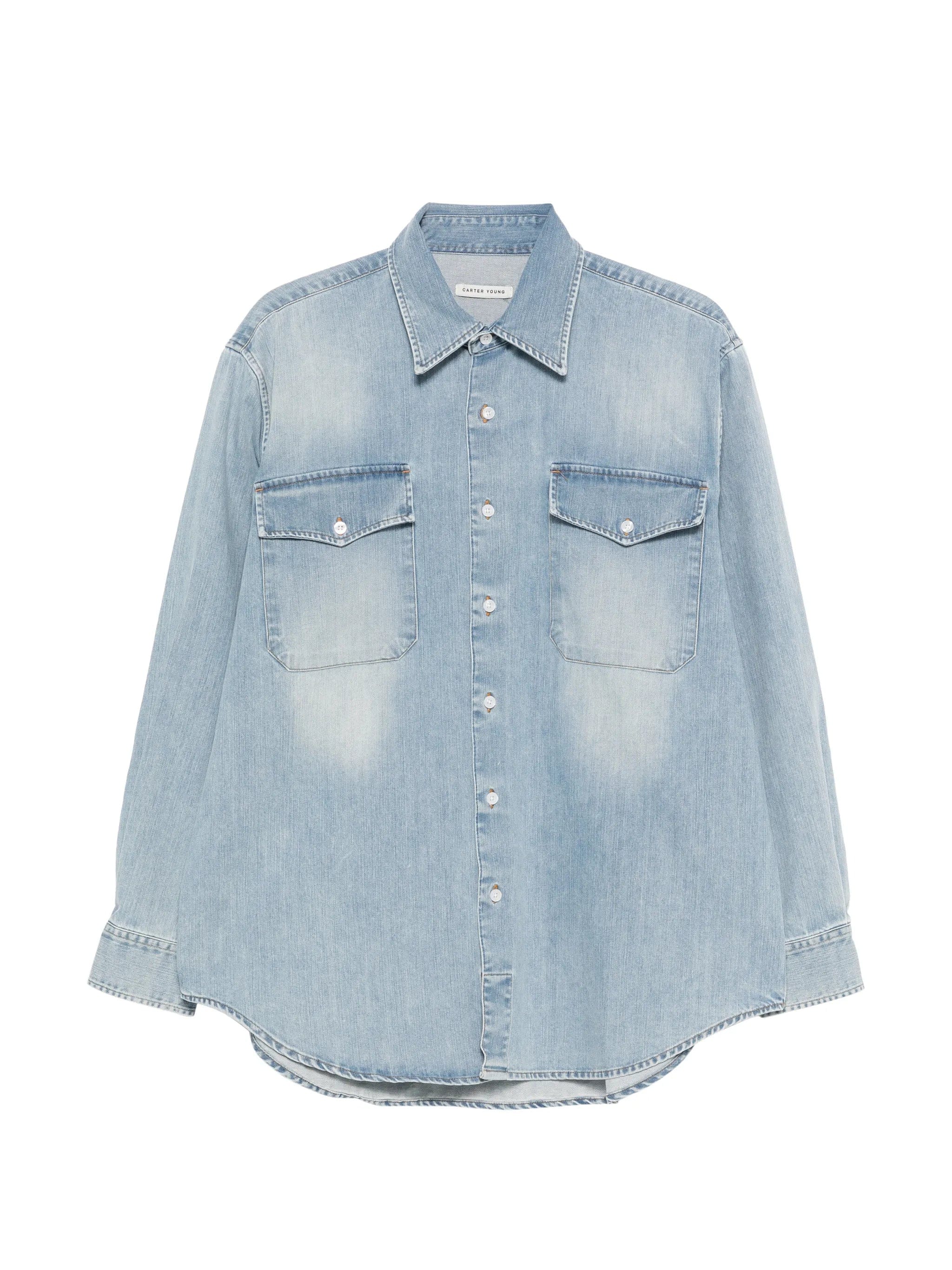 Carter Young denim utility shirt