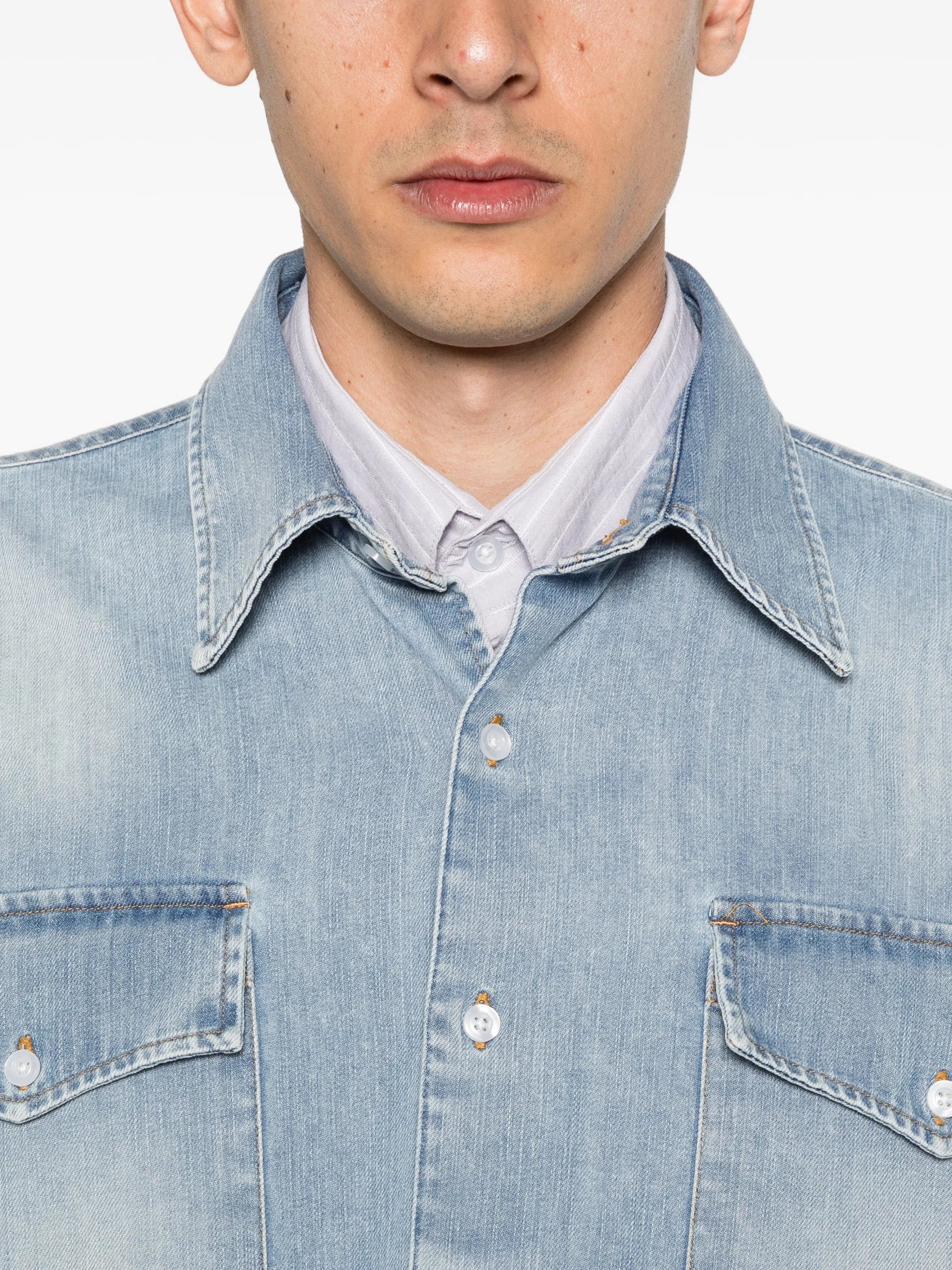 Carter Young denim utility shirt