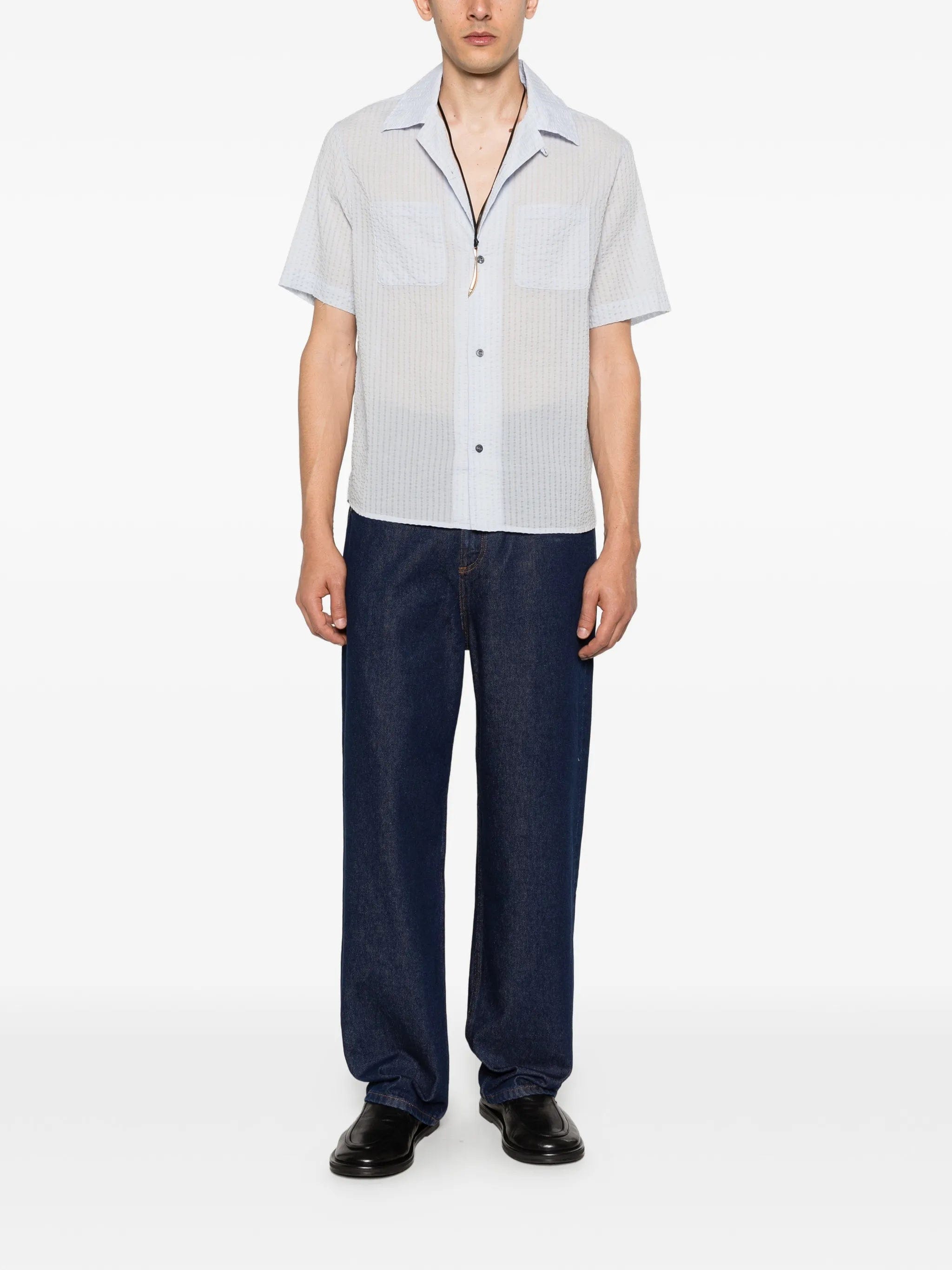 Carter Young pocket seersucker shirt