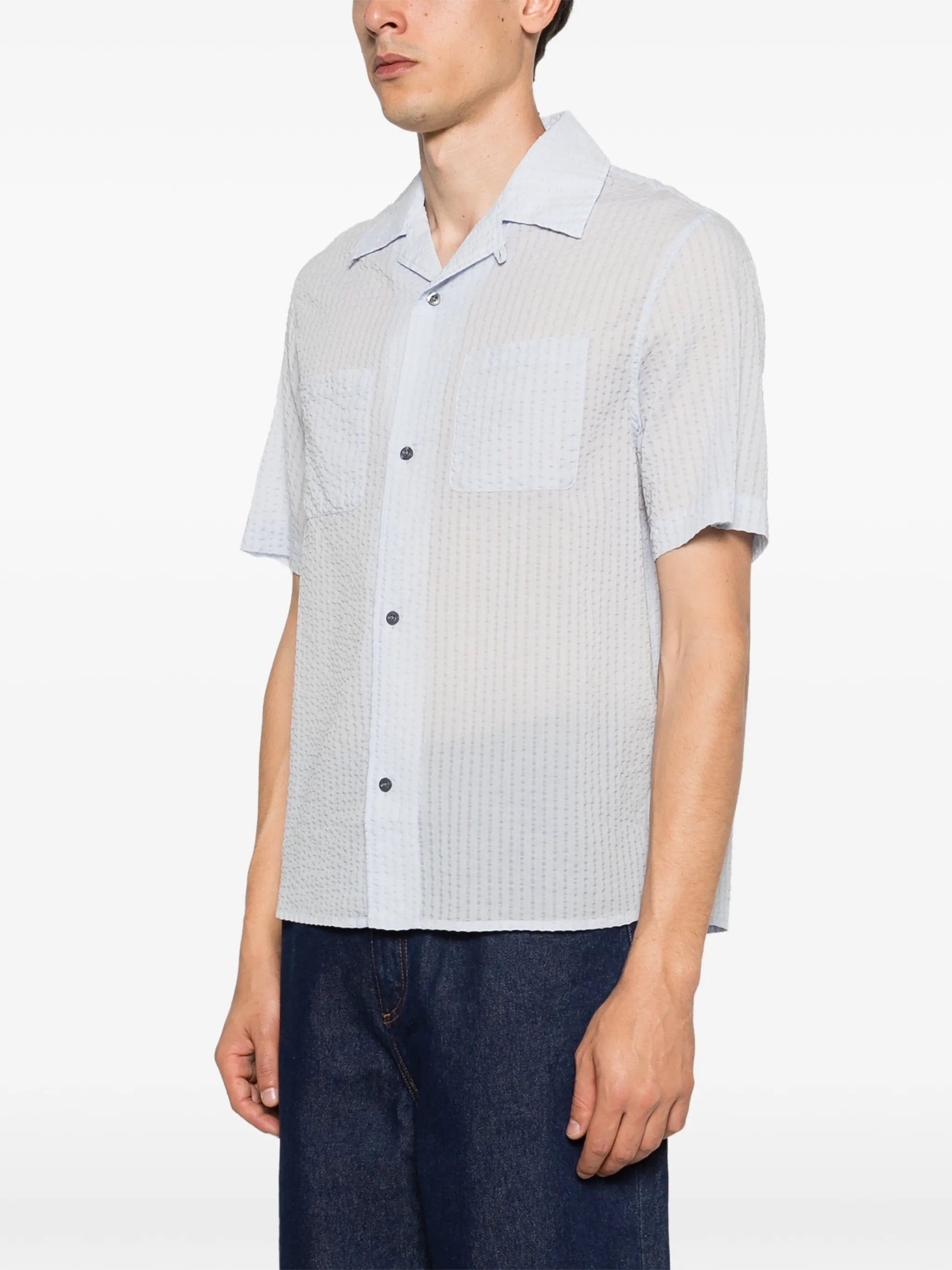 Carter Young pocket seersucker shirt