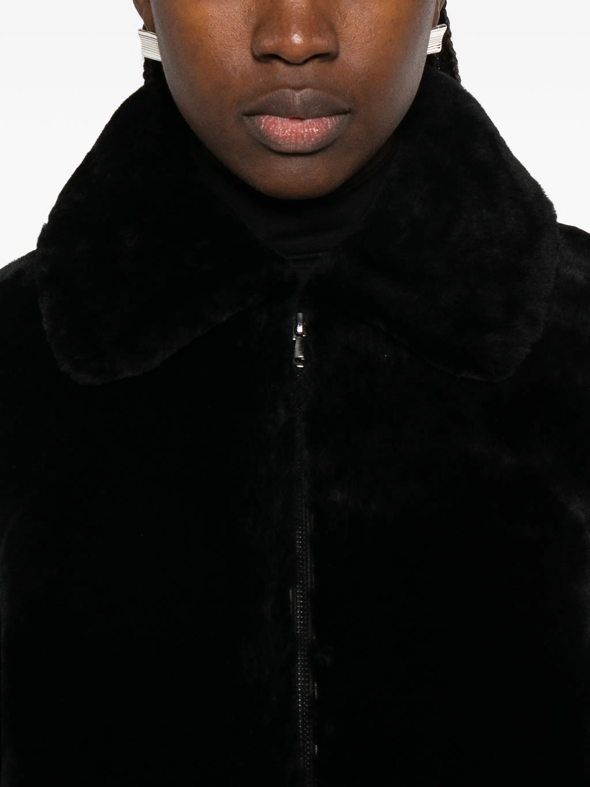 Nour Hammour Plush bomber jacket