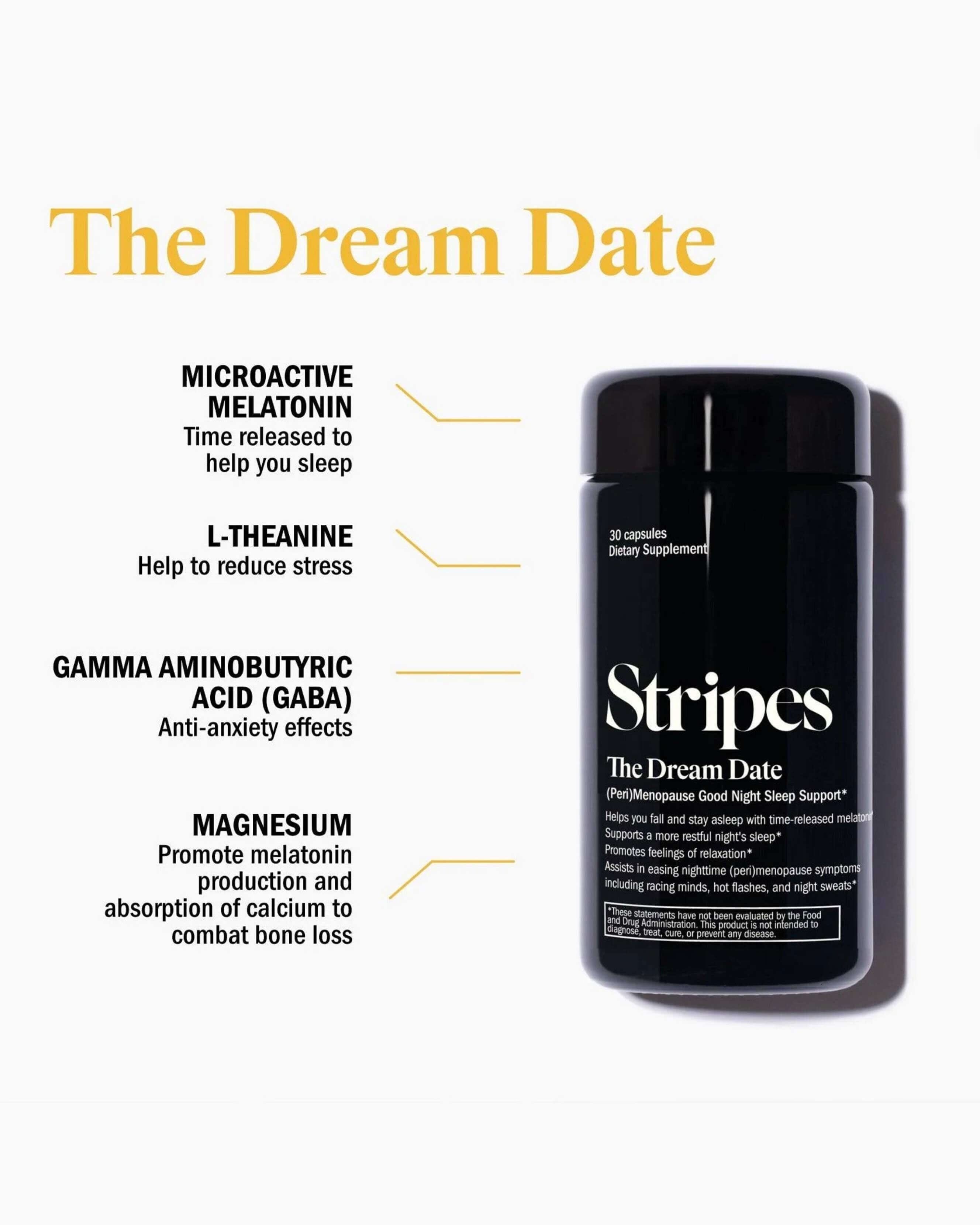 Stripes Beauty The Dream Date: Good Night Sleep Support Supplement