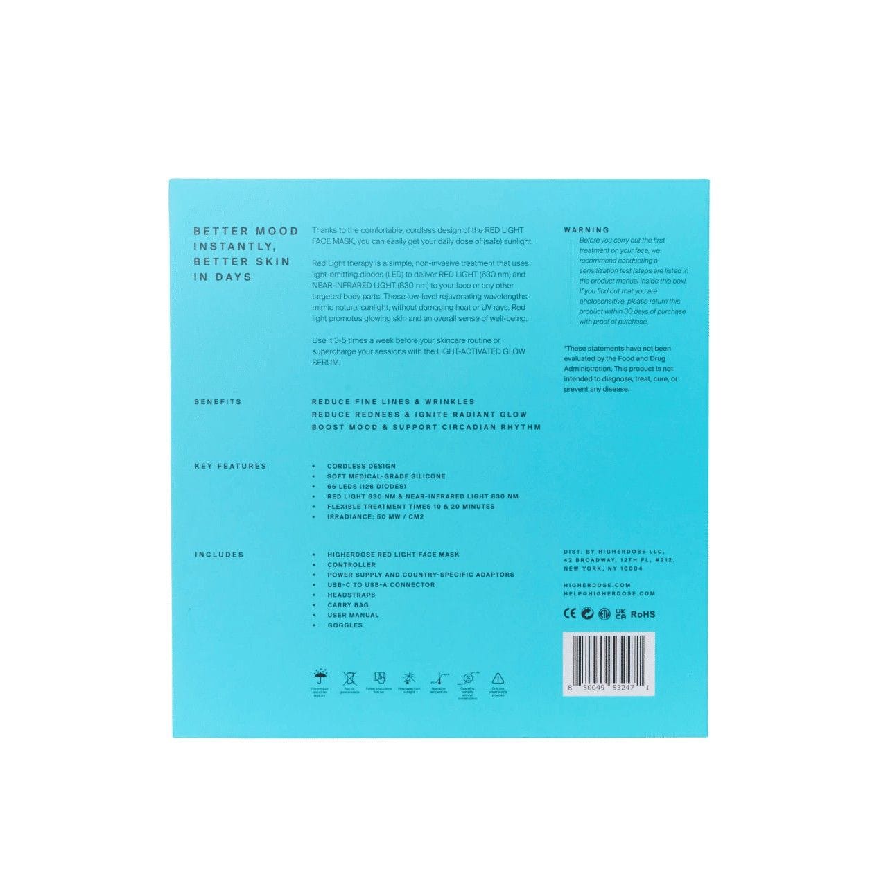 Higherdose Red Light Face Mask