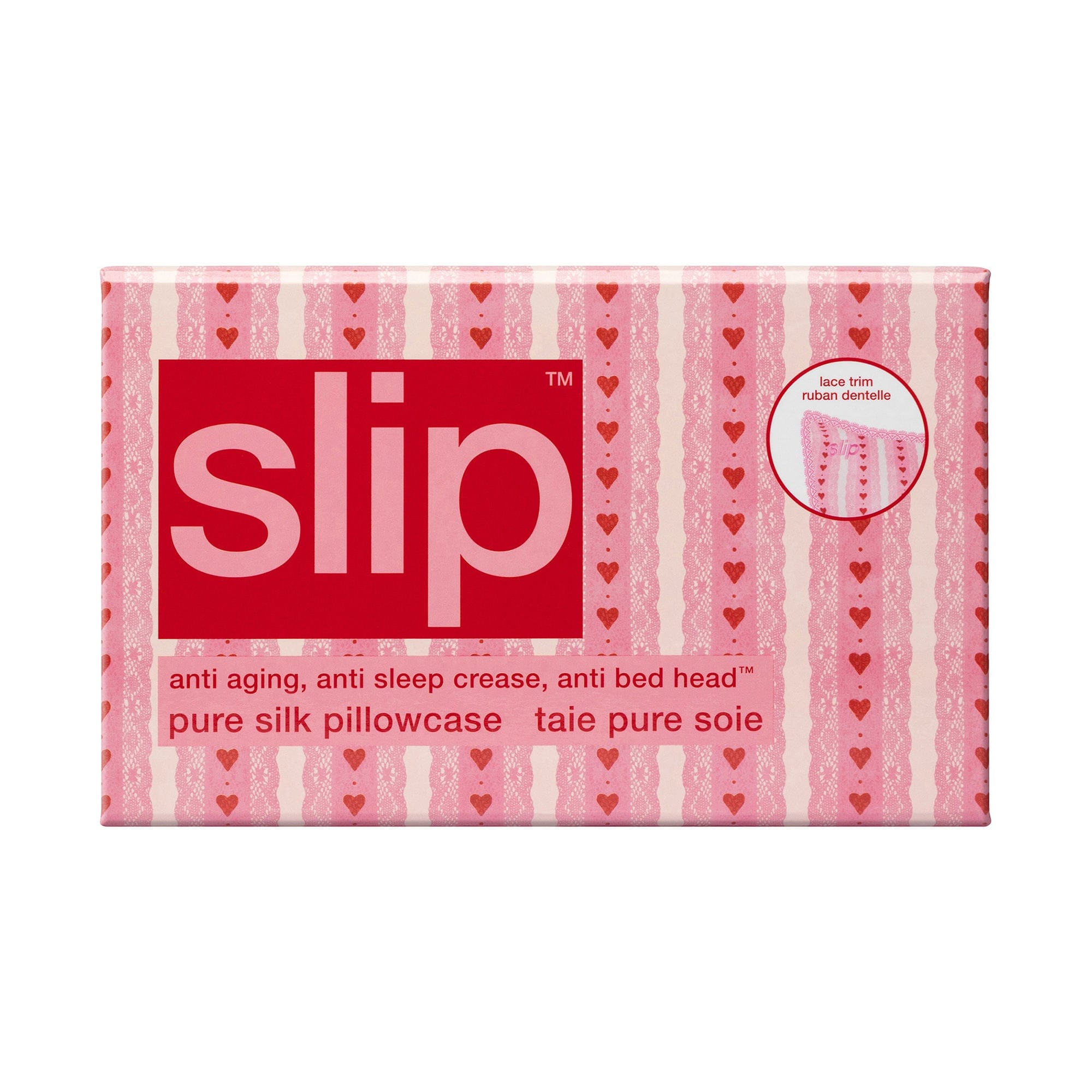 Slip Pure Silk Queen Pillowcase with Lace Trim (Limited Edition)