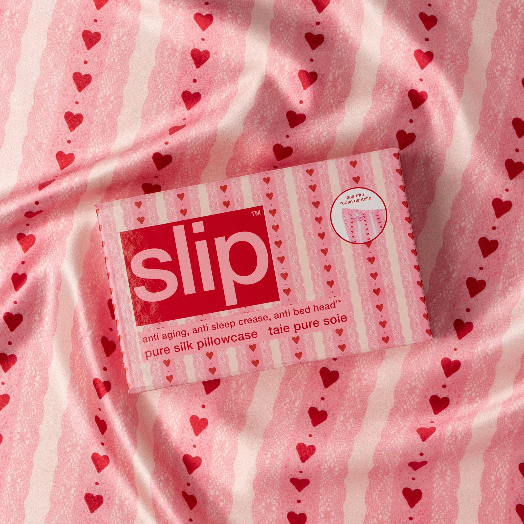 Slip Pure Silk Queen Pillowcase with Lace Trim (Limited Edition)