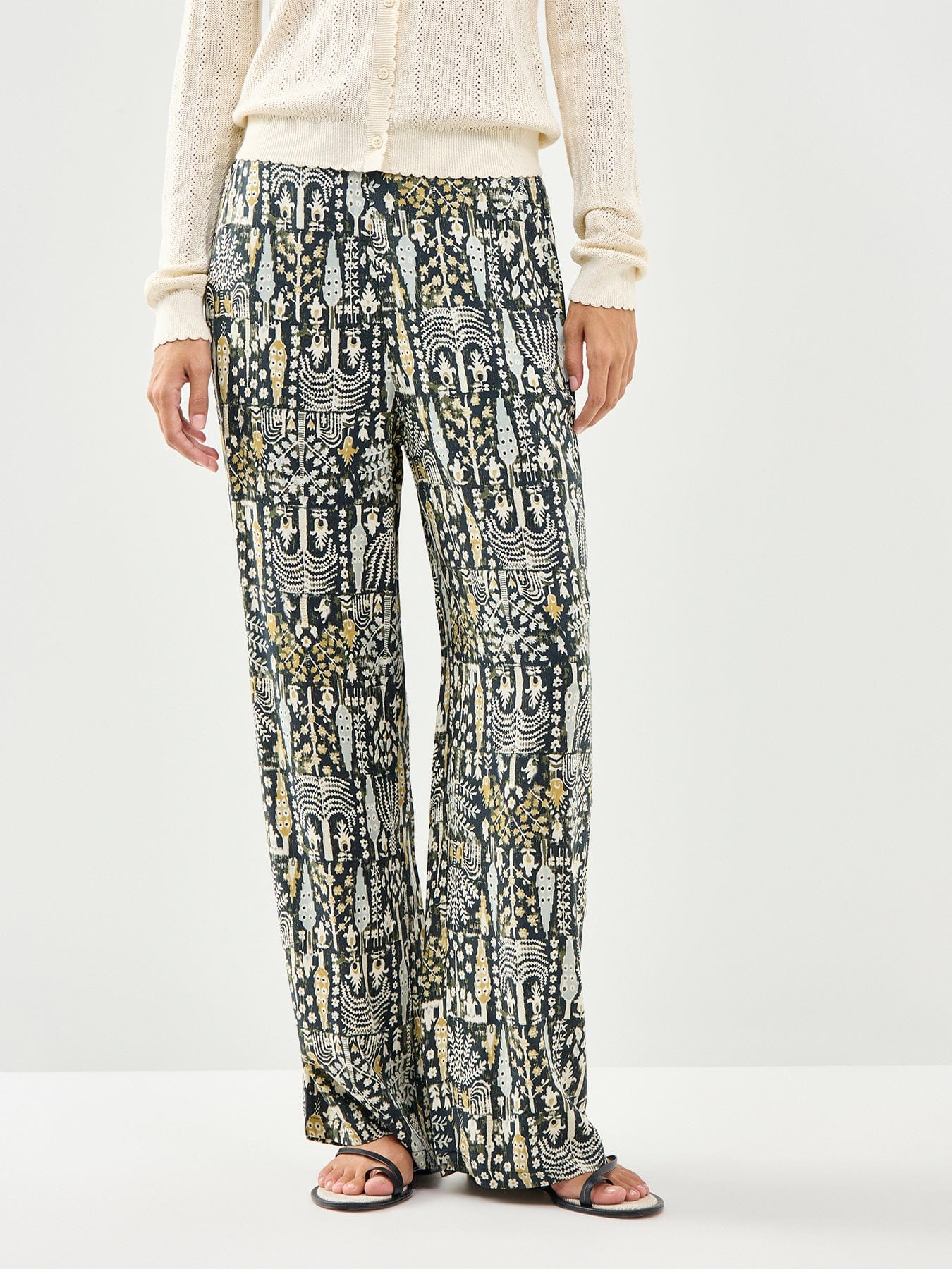 Soya Concept Golfi 4 - C Printed Straight Trousers Multi