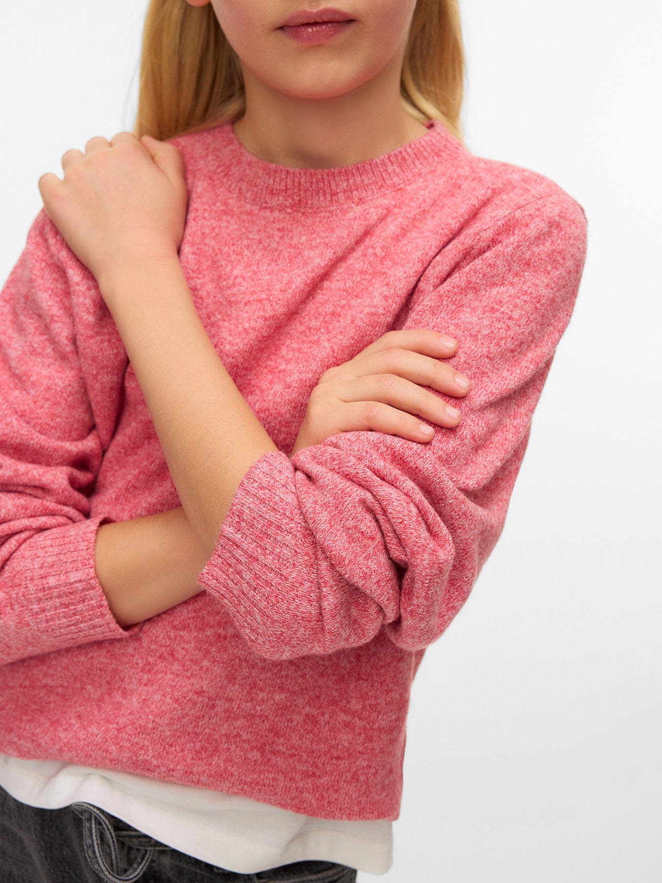Vero Moda Kids' Offy Long Sleeve Blouse Pink
