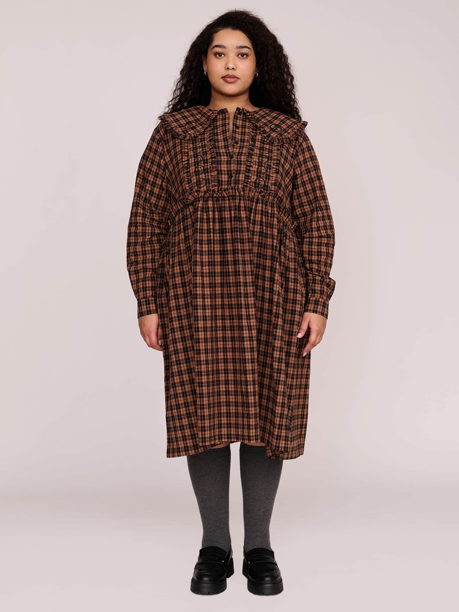 Lazy Oaf Emotions Check Midi Dress