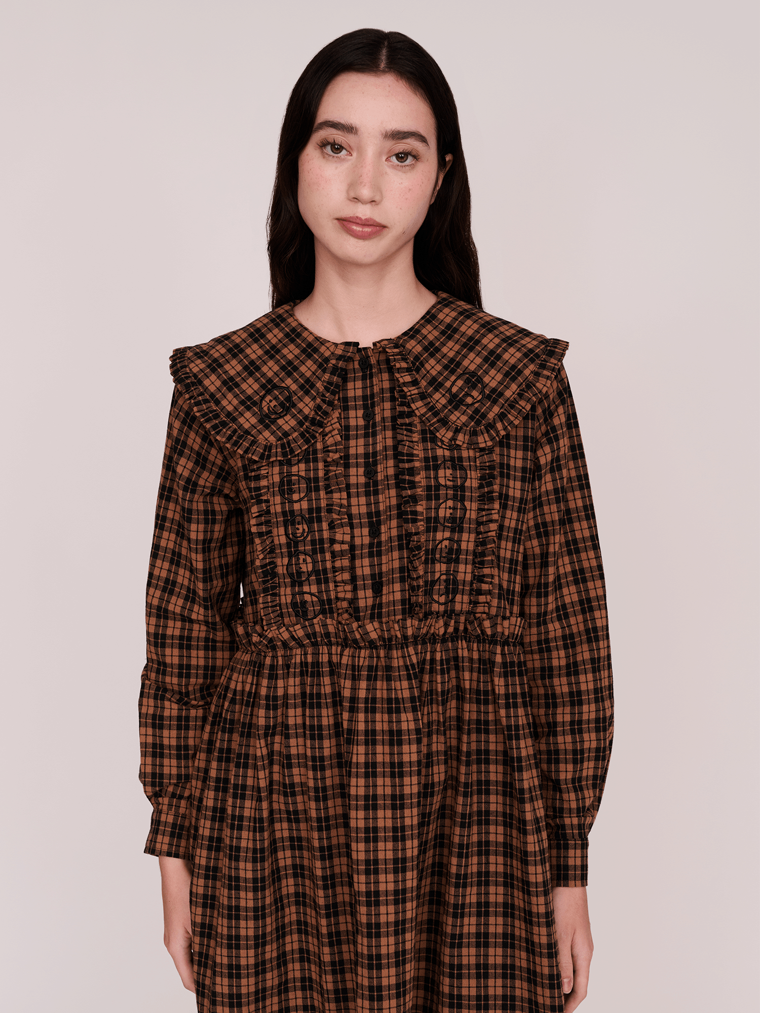Lazy Oaf Emotions Check Midi Dress