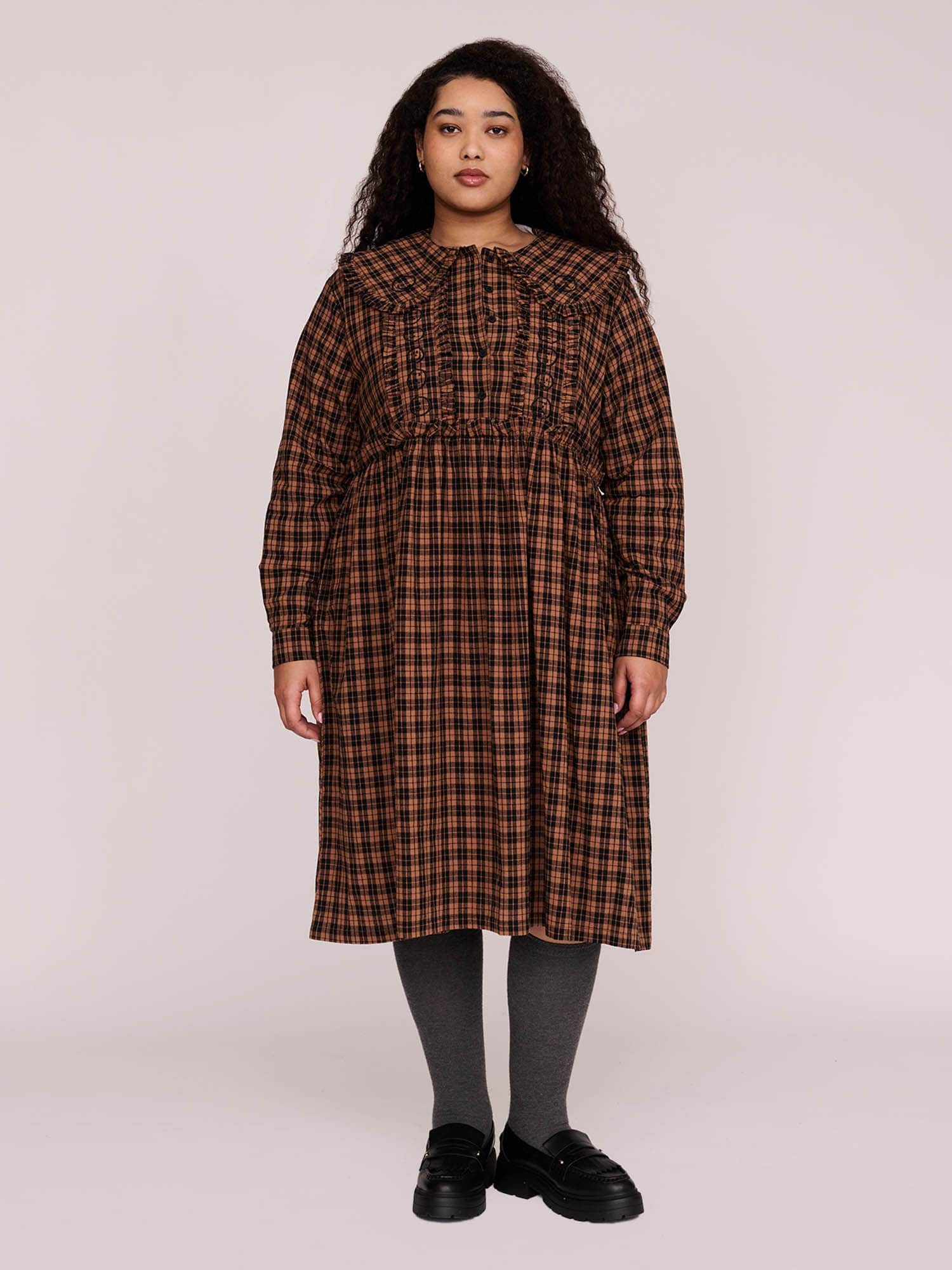 Lazy Oaf Emotions Check Midi Dress