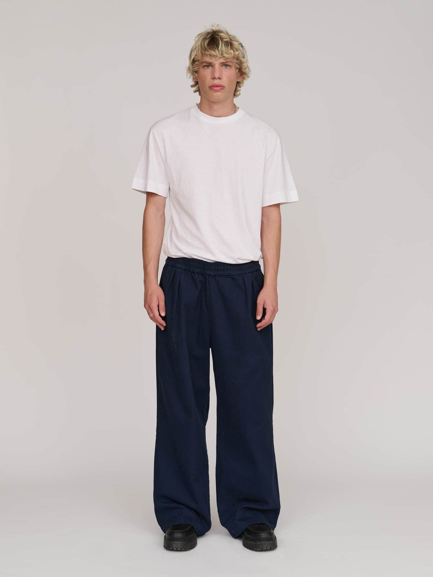 Lazy Oaf Kev Navy Pull On Pants