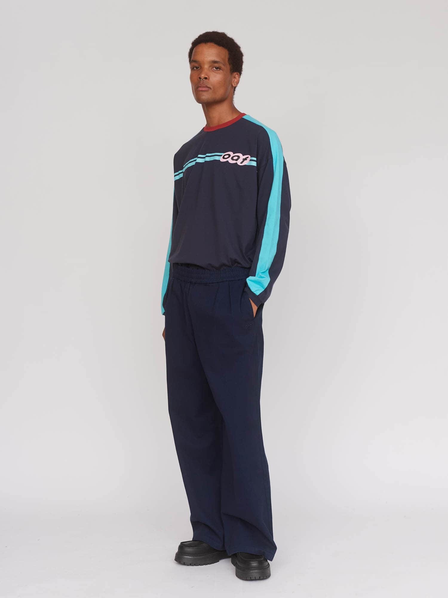 Lazy Oaf Kev Navy Pull On Pants