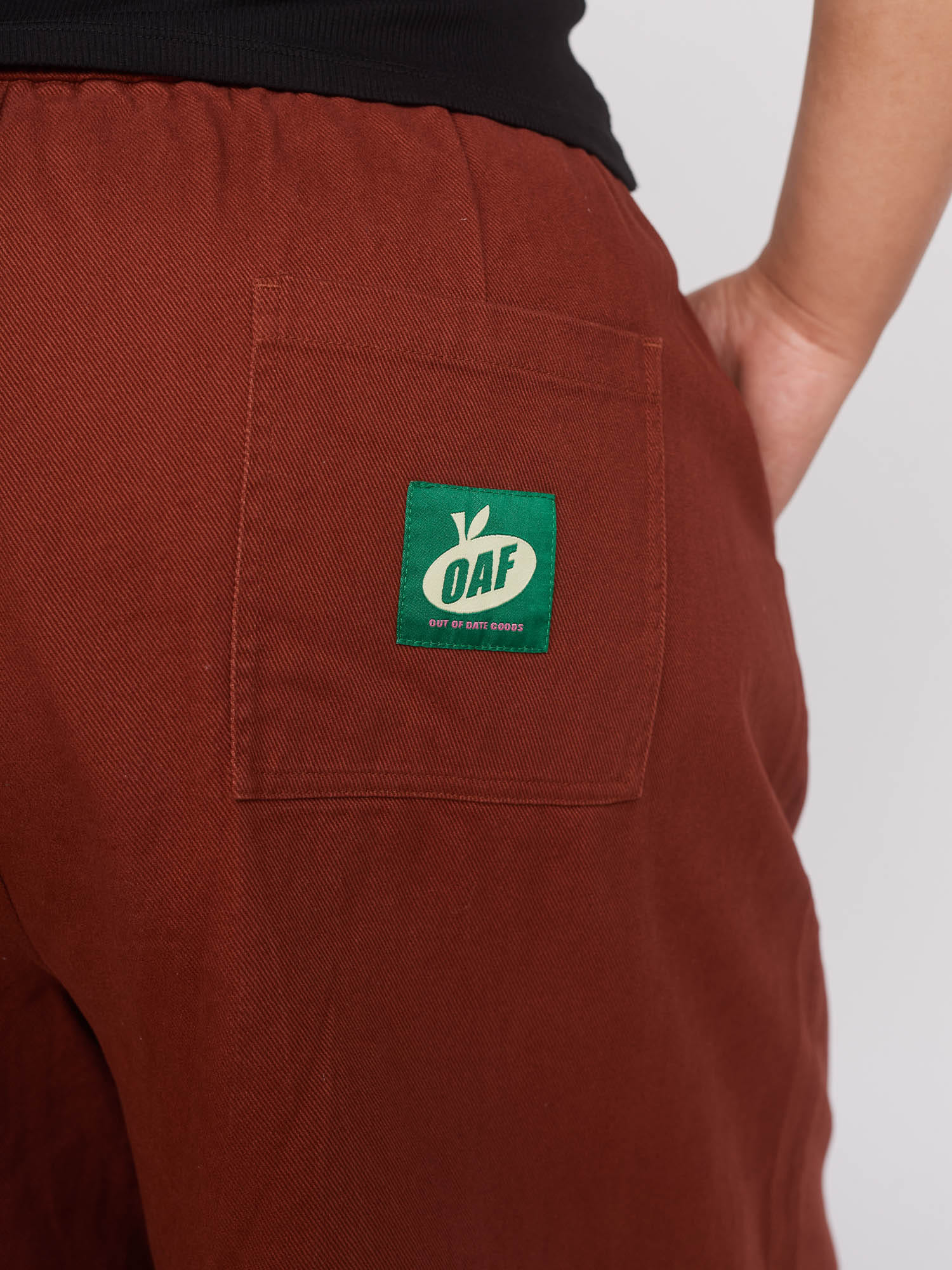 Lazy Oaf Trev Burgundy Cropped Wide Leg Pants