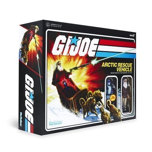 Toyshnip Super7 G.I. Joe Arctic Rescue Vehicle with 3 3/4 - Inch Snake Eyes & Blind Woodsman ReAction Figures
