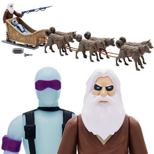 Toyshnip Super7 G.I. Joe Arctic Rescue Vehicle with 3 3/4 - Inch Snake Eyes & Blind Woodsman ReAction Figures